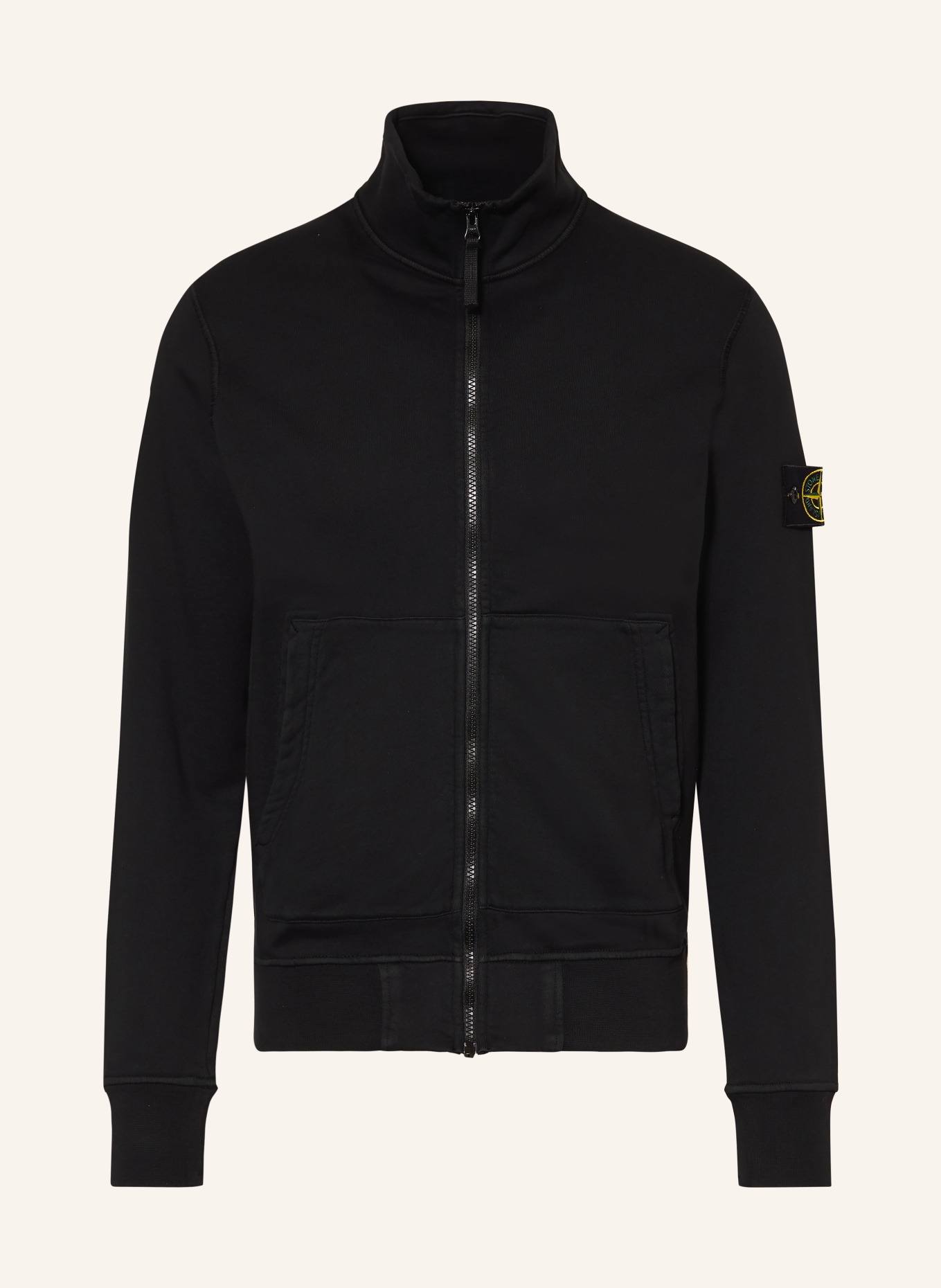 STONE ISLAND sweat jacket: BLACK