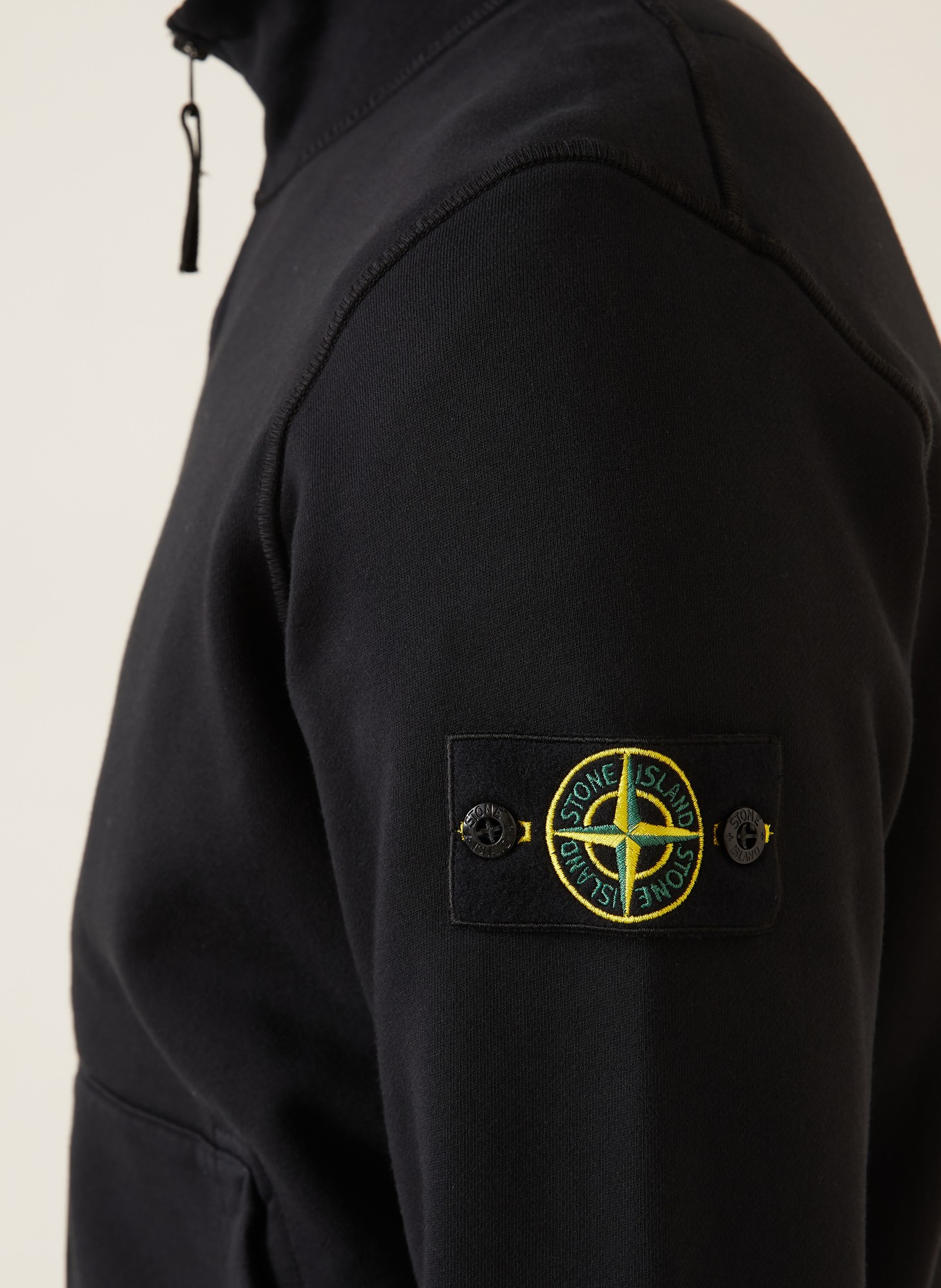 STONE ISLAND sweat jacket: BLACK