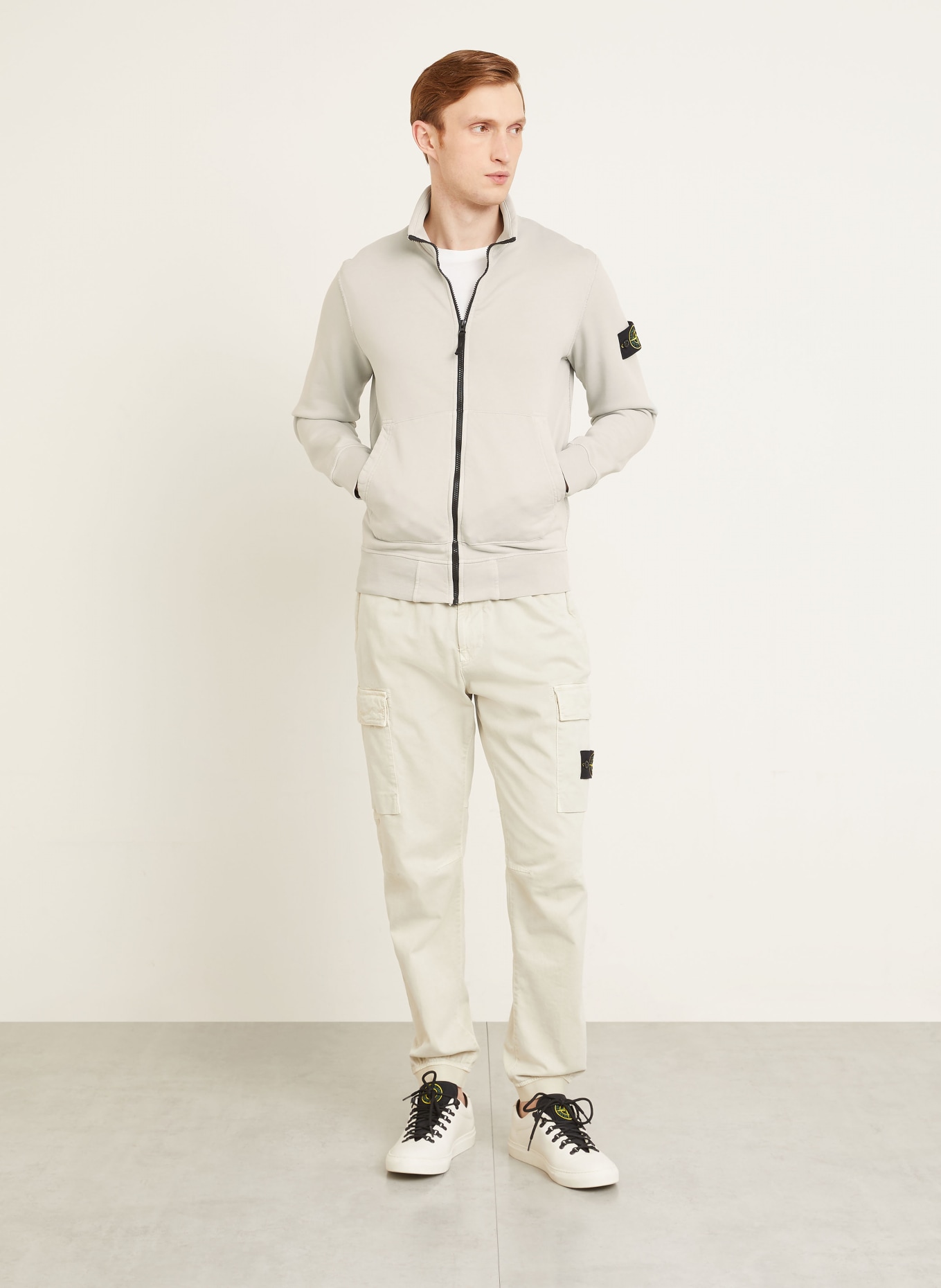 STONE ISLAND Sweatjacke: GRAU