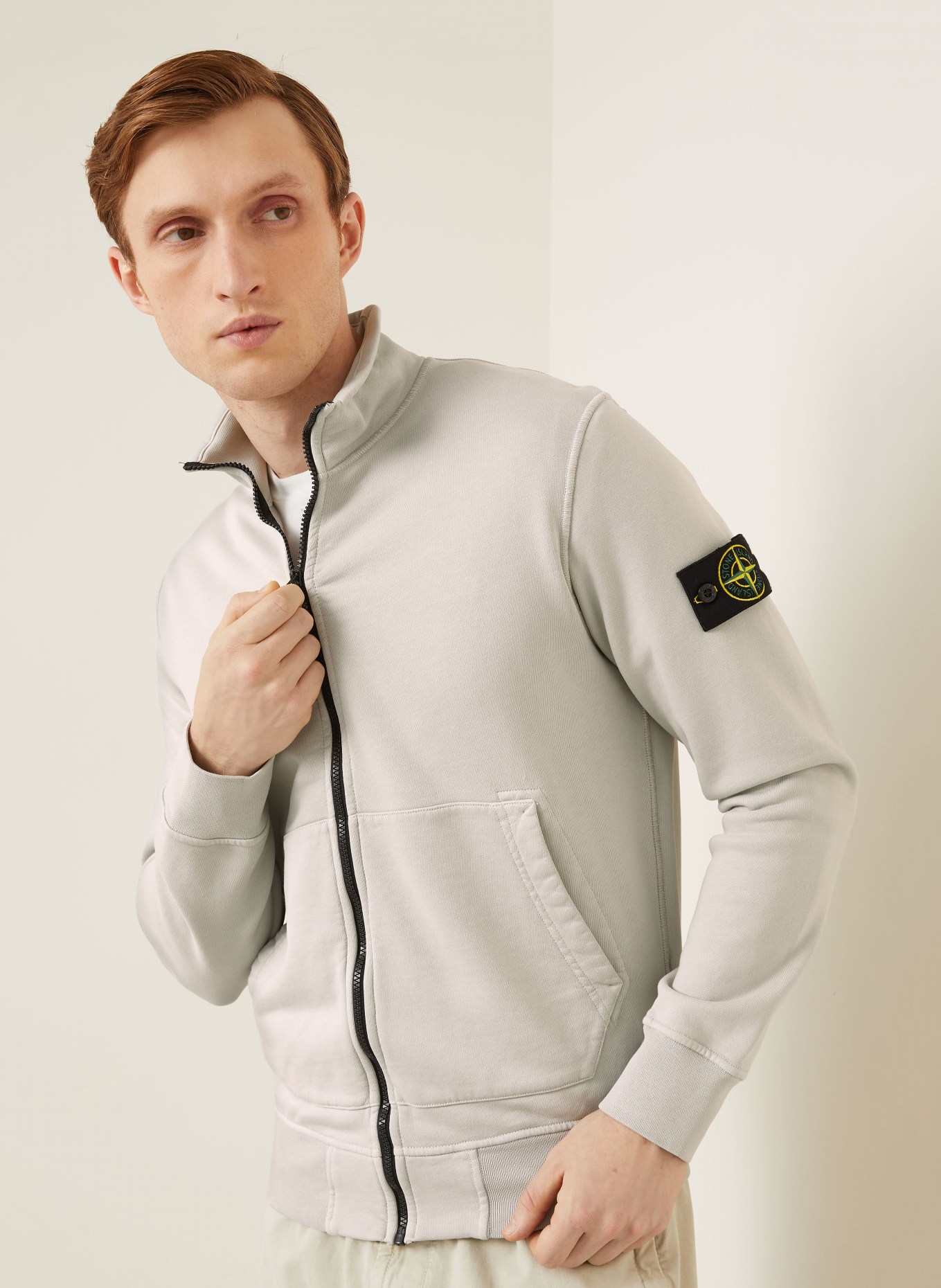 STONE ISLAND Sweatjacke: GRAU