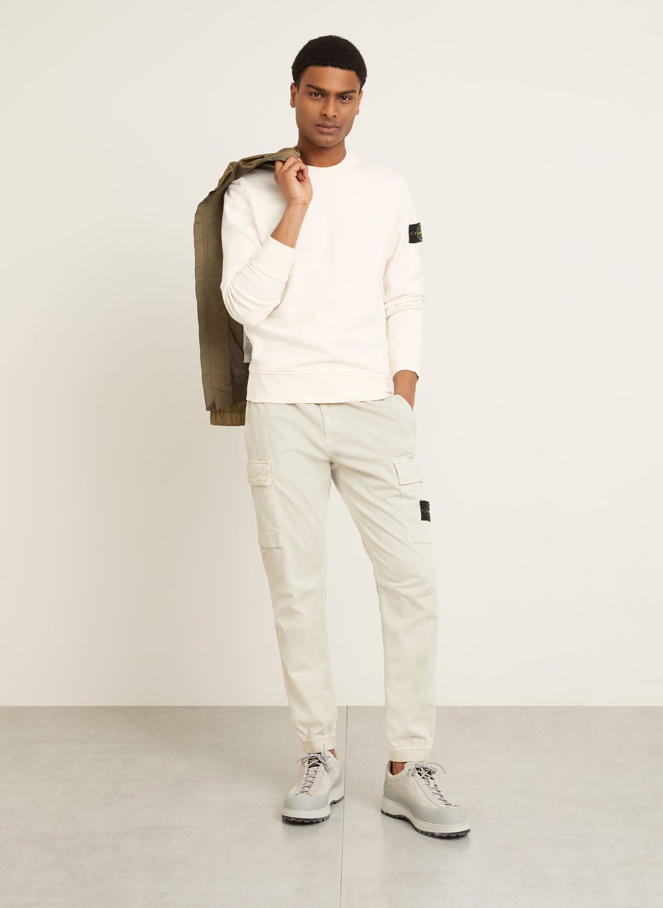 STONE ISLAND Sweatshirt: ECRU