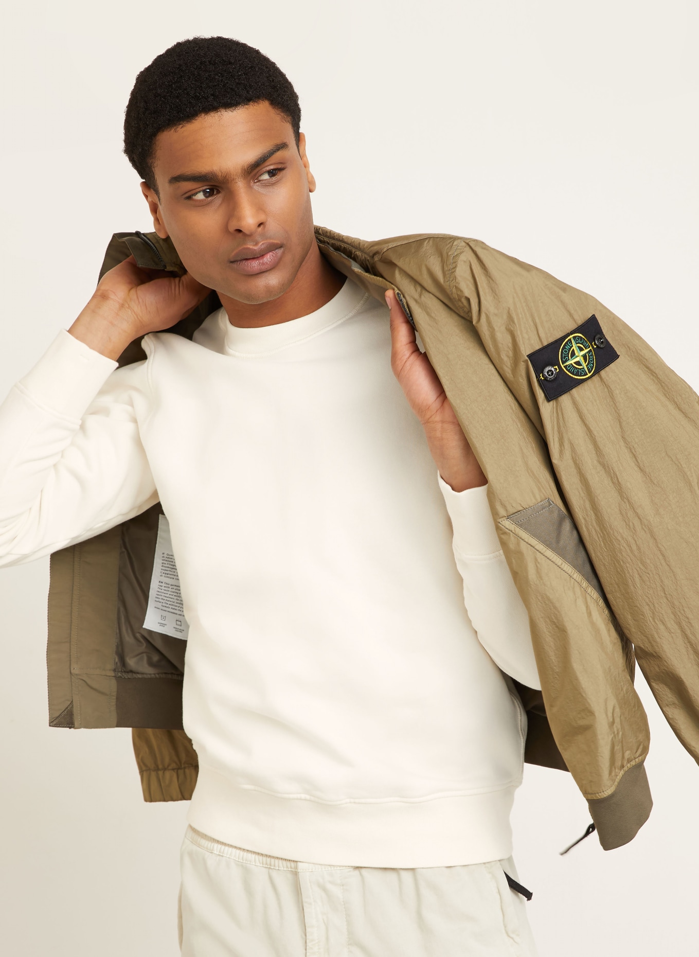 STONE ISLAND Sweatshirt: ECRU