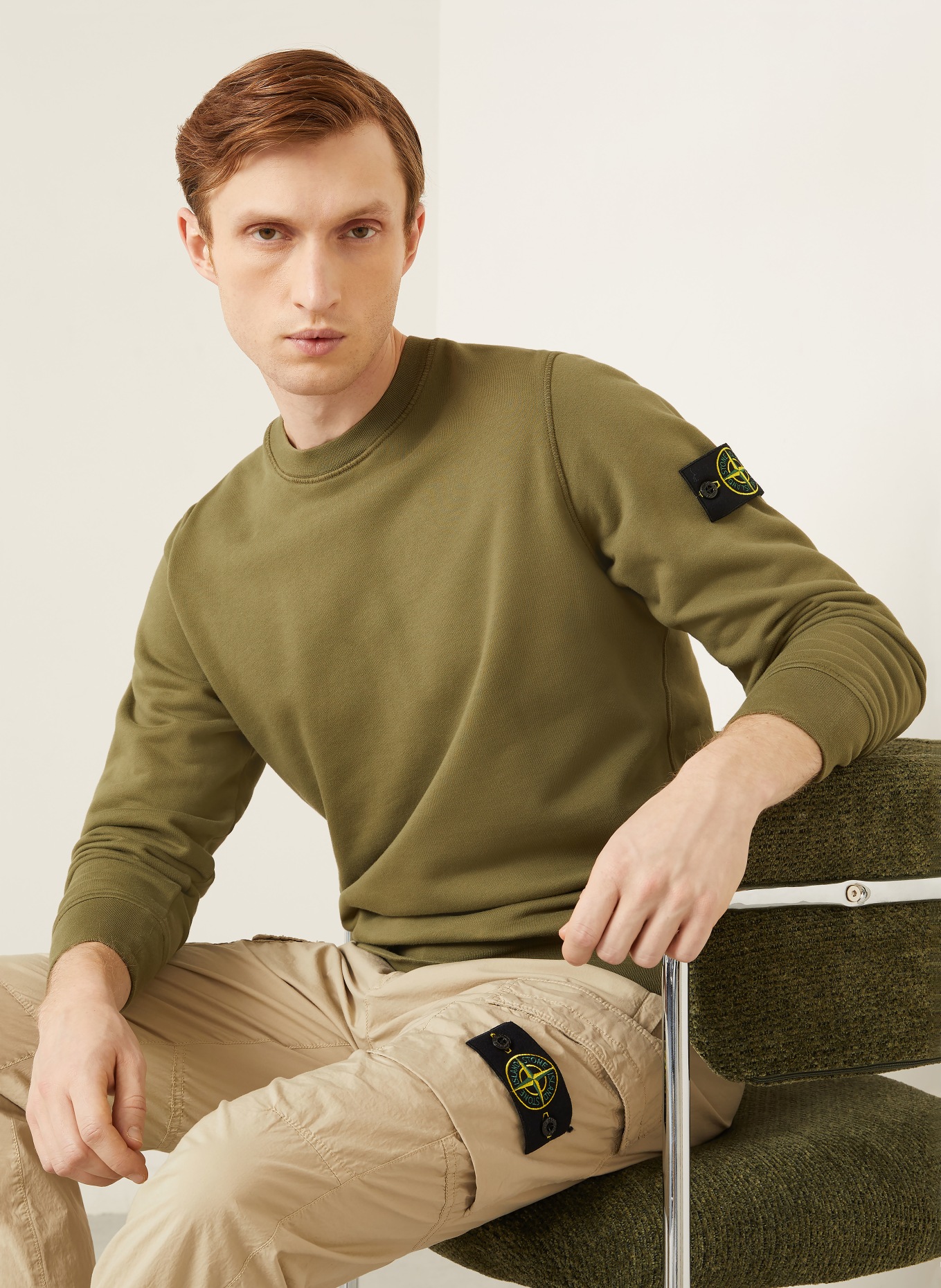 STONE ISLAND Sweatshirt: KHAKI