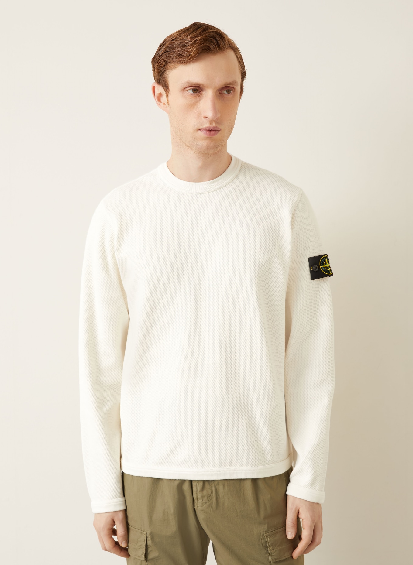 STONE ISLAND Pullover: CREME