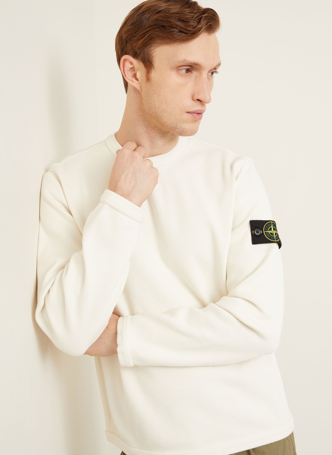 STONE ISLAND Pullover: CREME