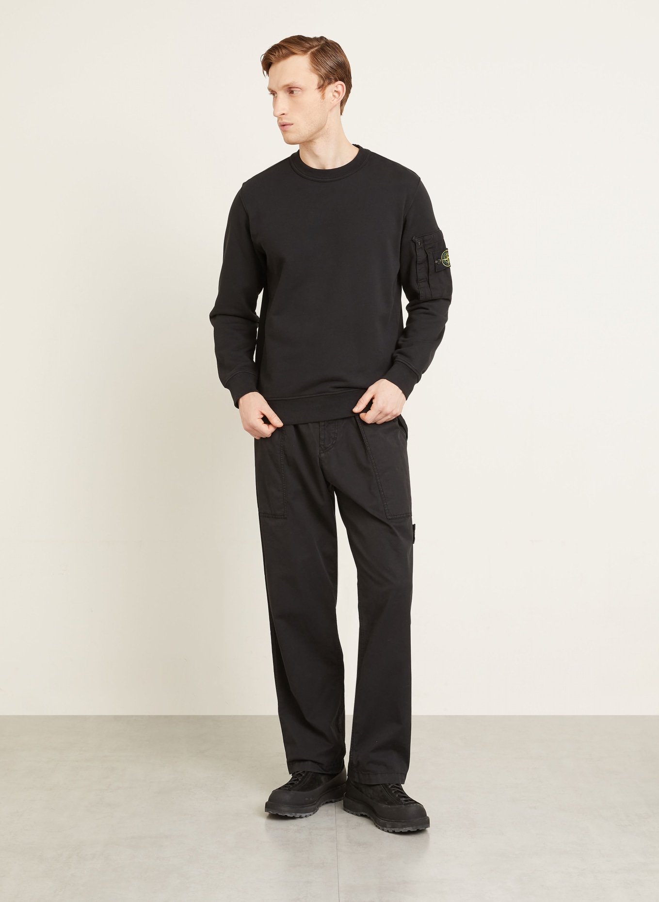 STONE ISLAND sweatshirt: ZWART