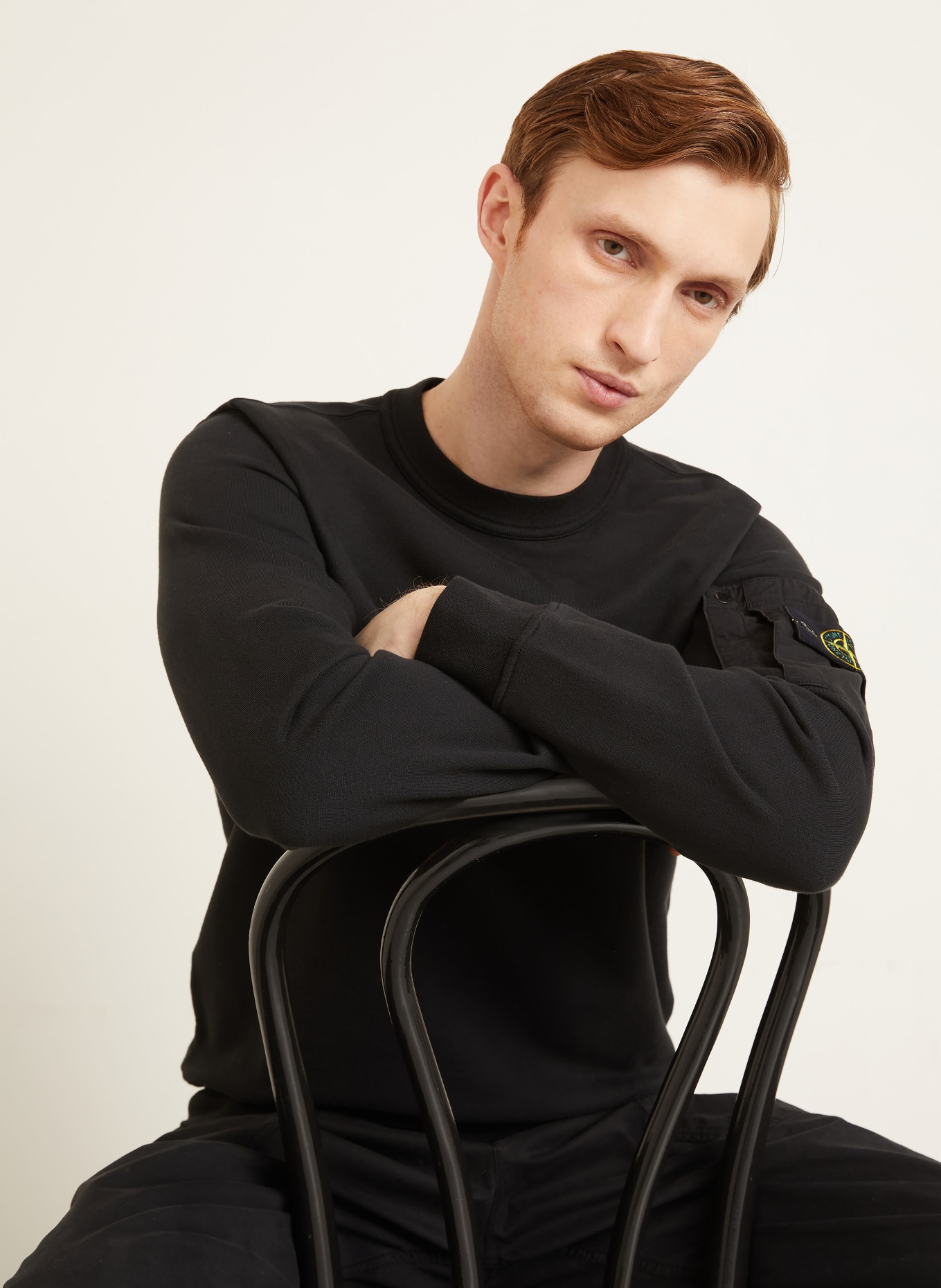 STONE ISLAND sweatshirt: ZWART