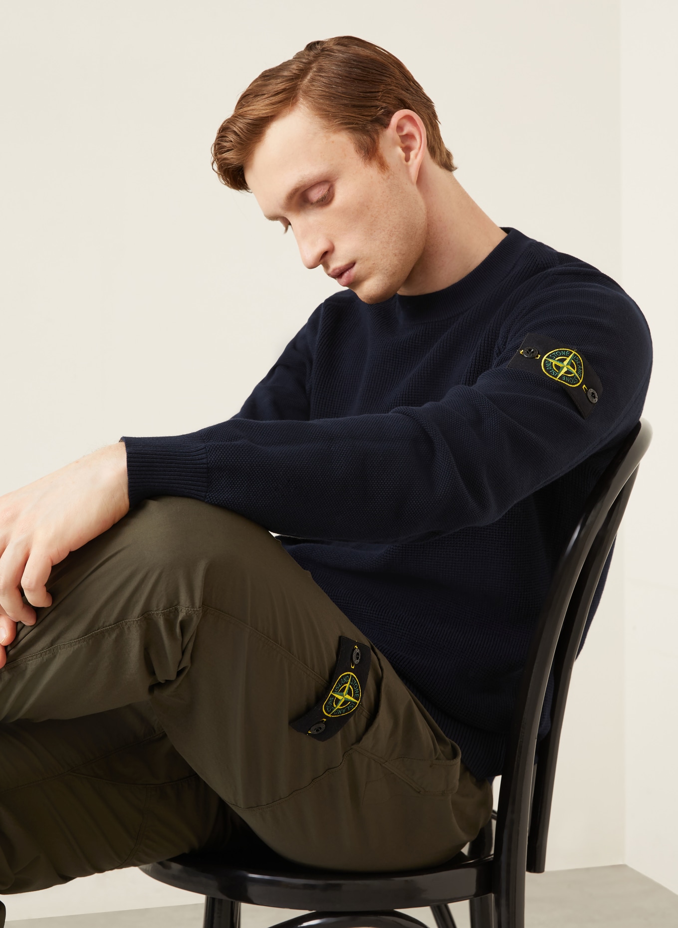 STONE ISLAND Pullover: DUNKELBLAU