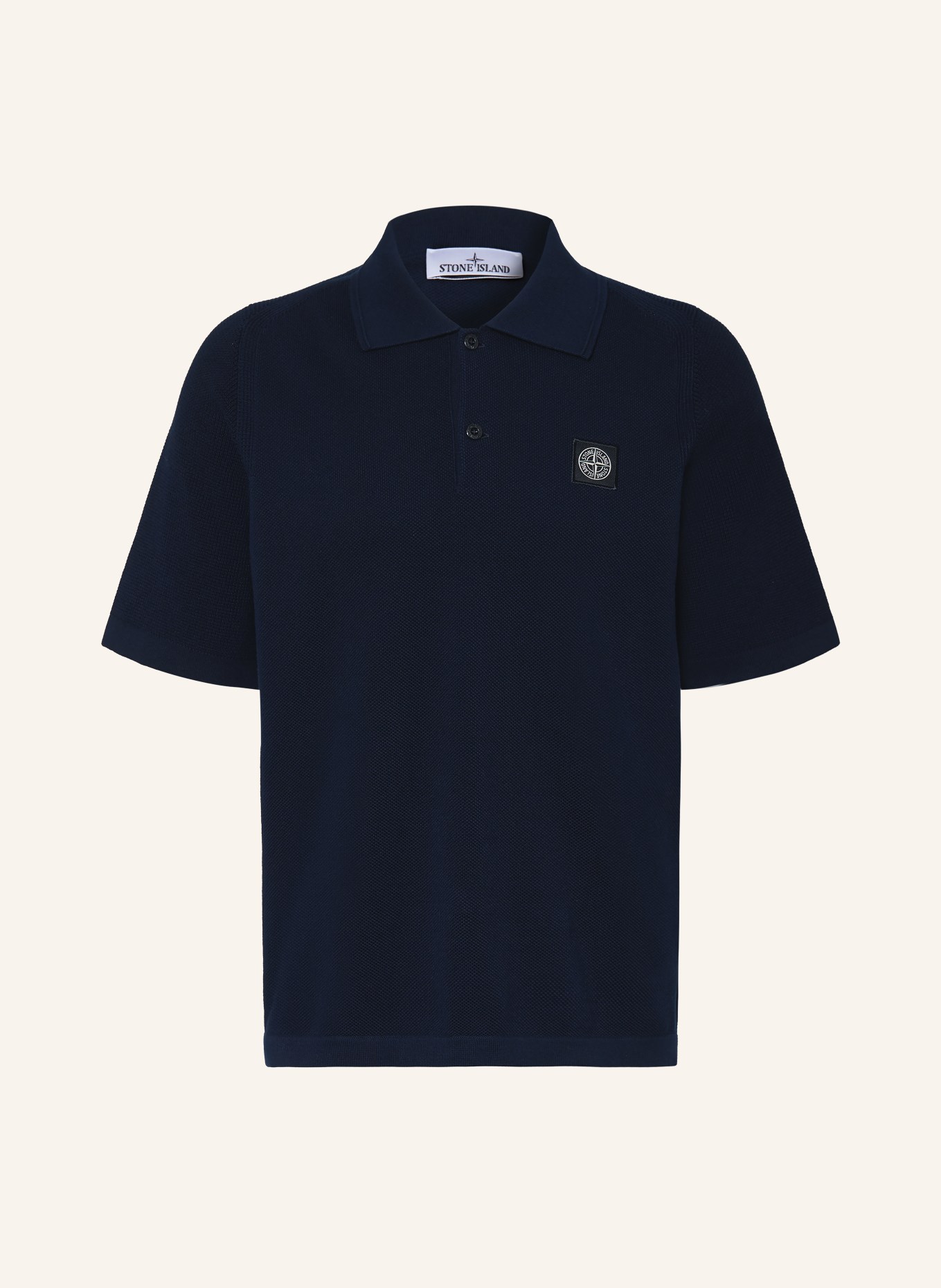 STONE ISLAND Strick-Poloshirt Loose Fit: DUNKELBLAU