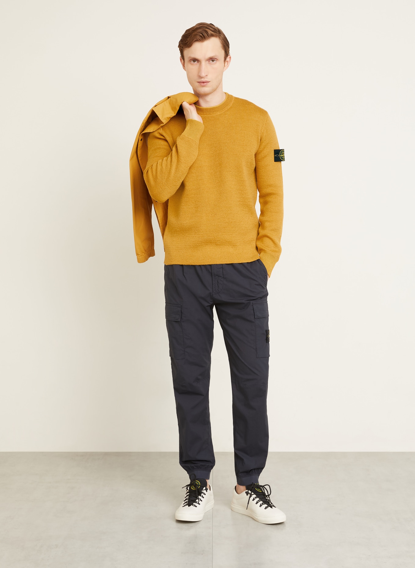 STONE ISLAND Pullover: DUNKELGELB