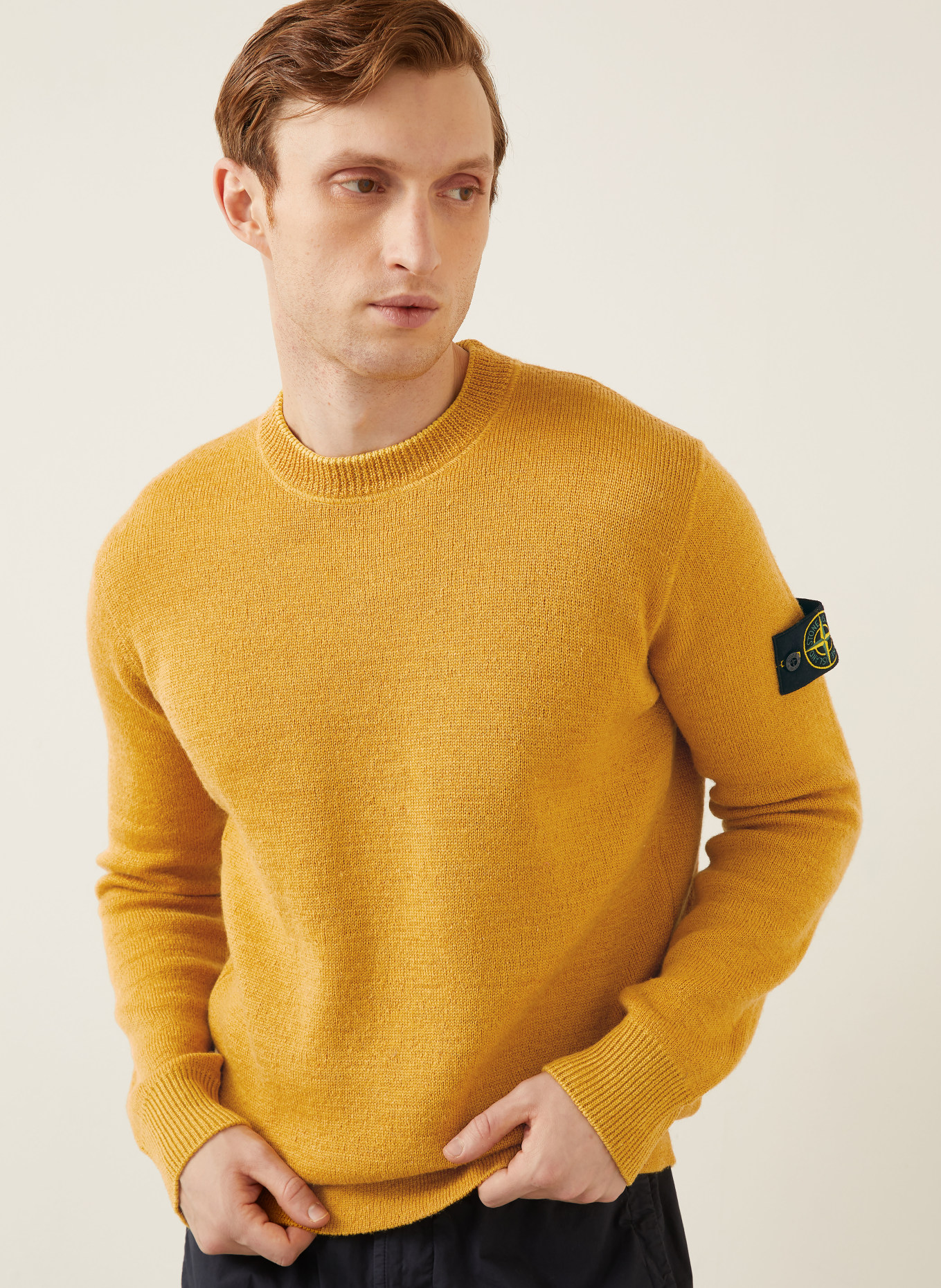 STONE ISLAND Pullover: DUNKELGELB