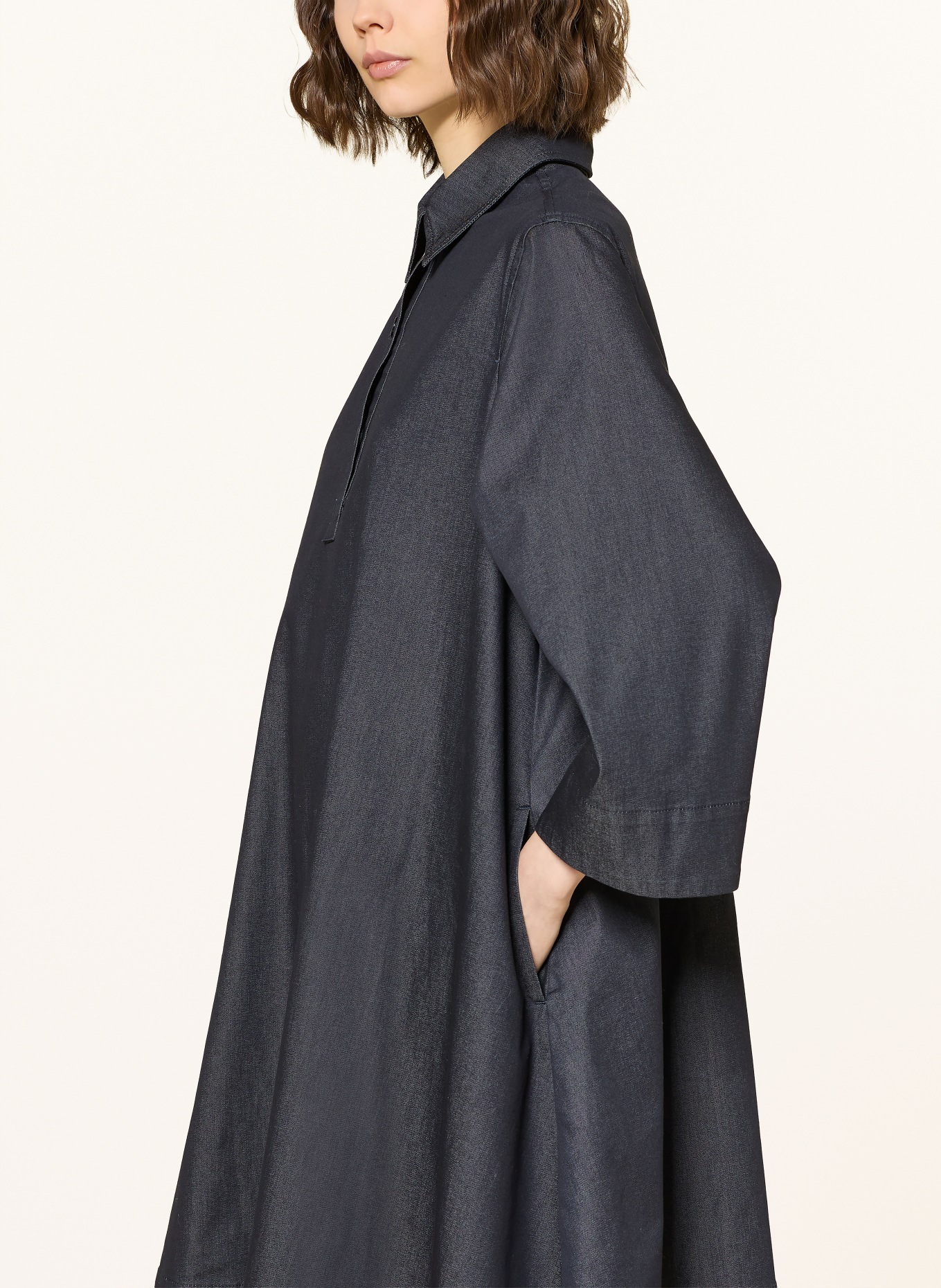 MRS & HUGS Košilové šaty v džínovém stylu: TMAVĚ ŠEDÁ