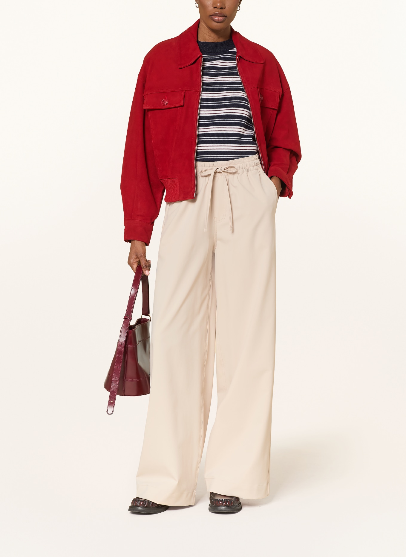 MRS & HUGS Marlene kalhoty: BÉŽOVÁ