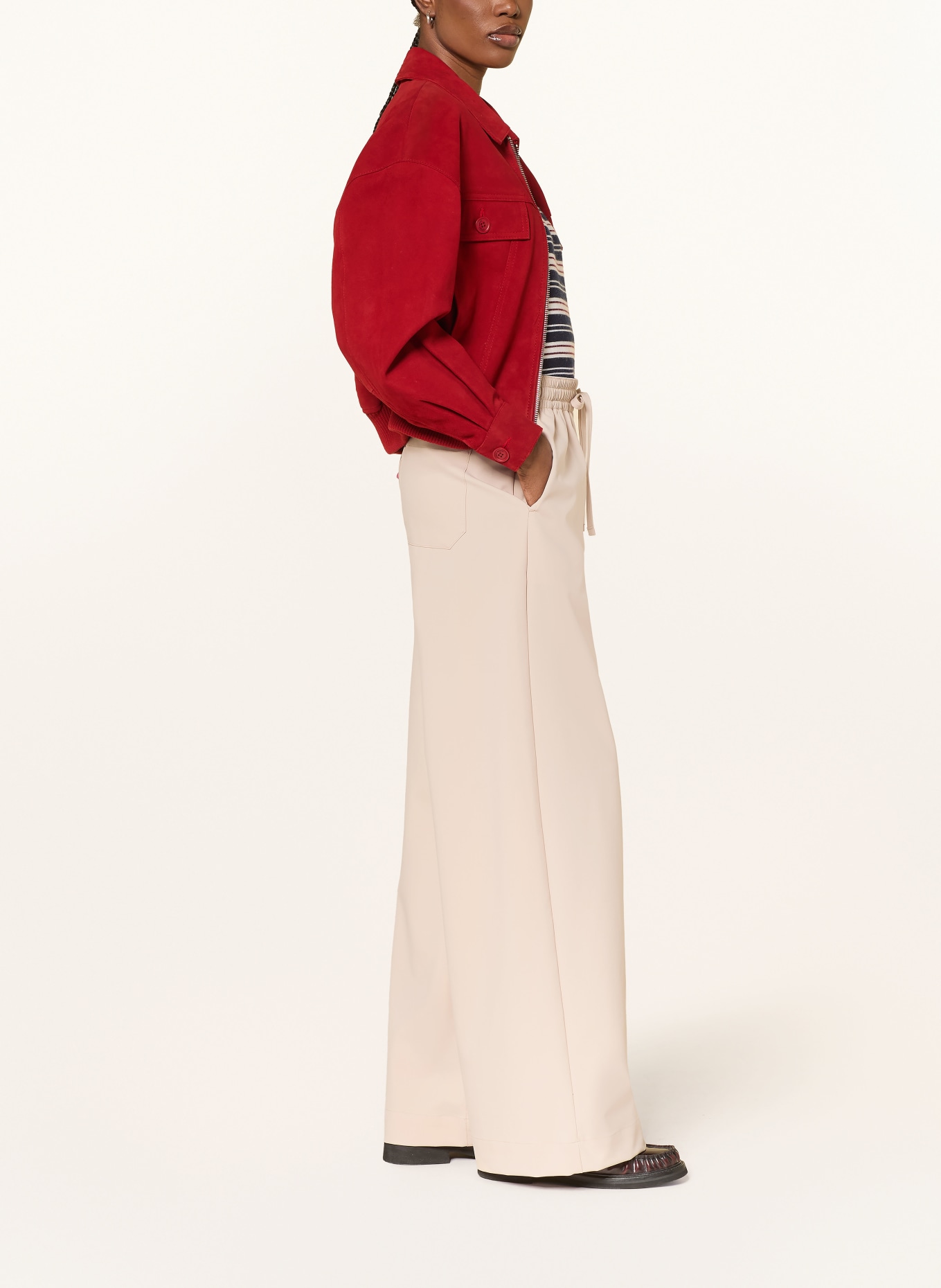 MRS & HUGS Marlene kalhoty: BÉŽOVÁ