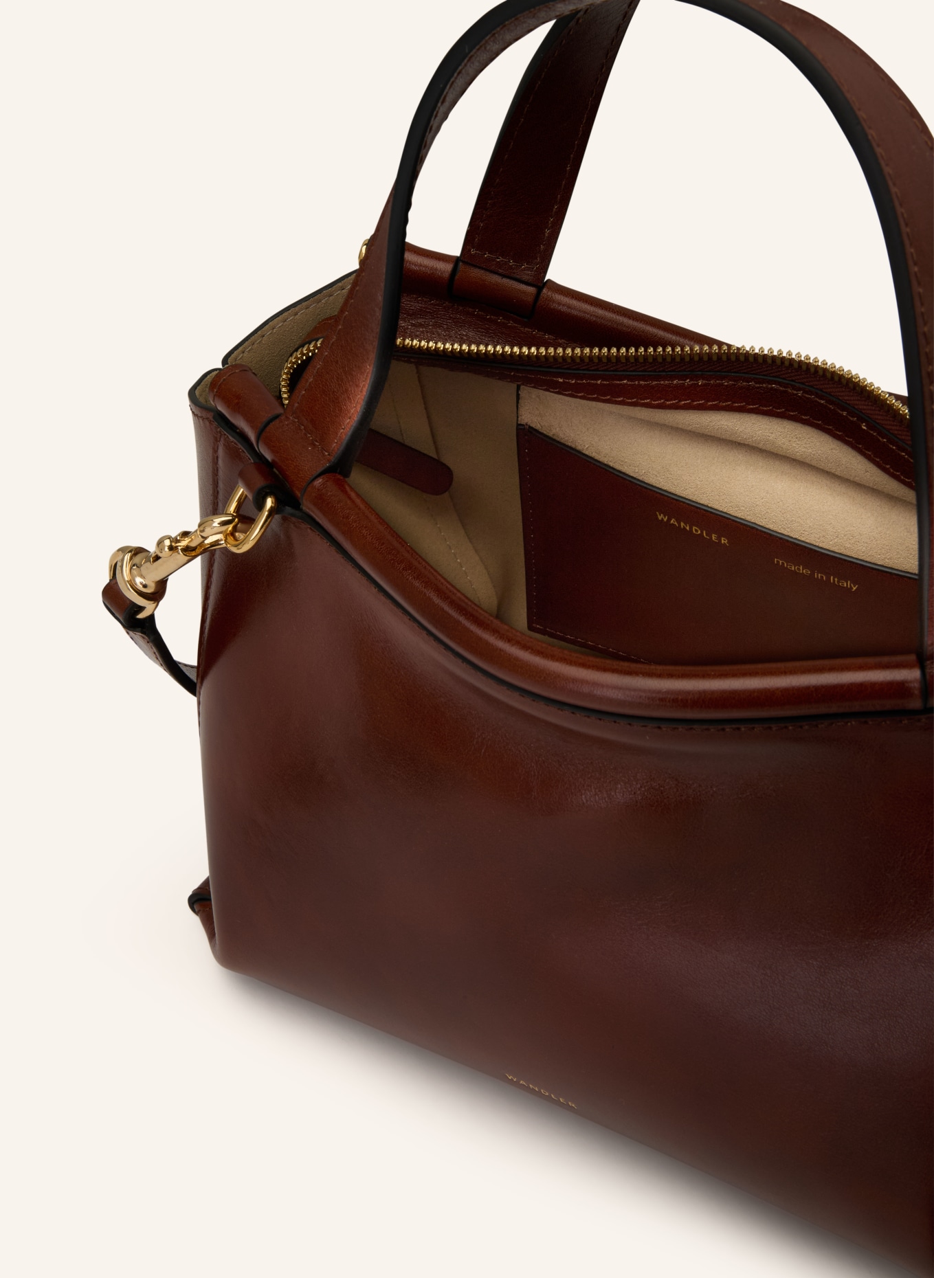 WANDLER Handtasche HORTENSIA: BRAUN / GOLD