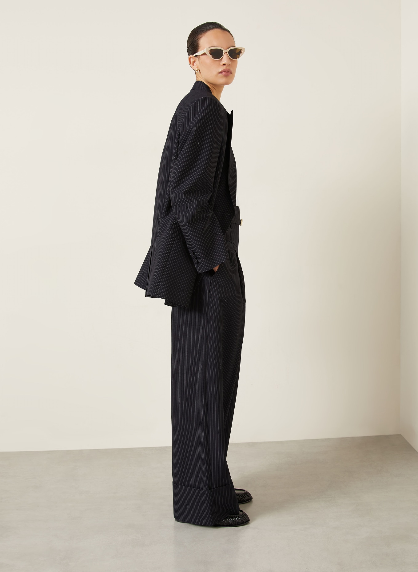 FENDI Marlenehose: DUNKELBLAU