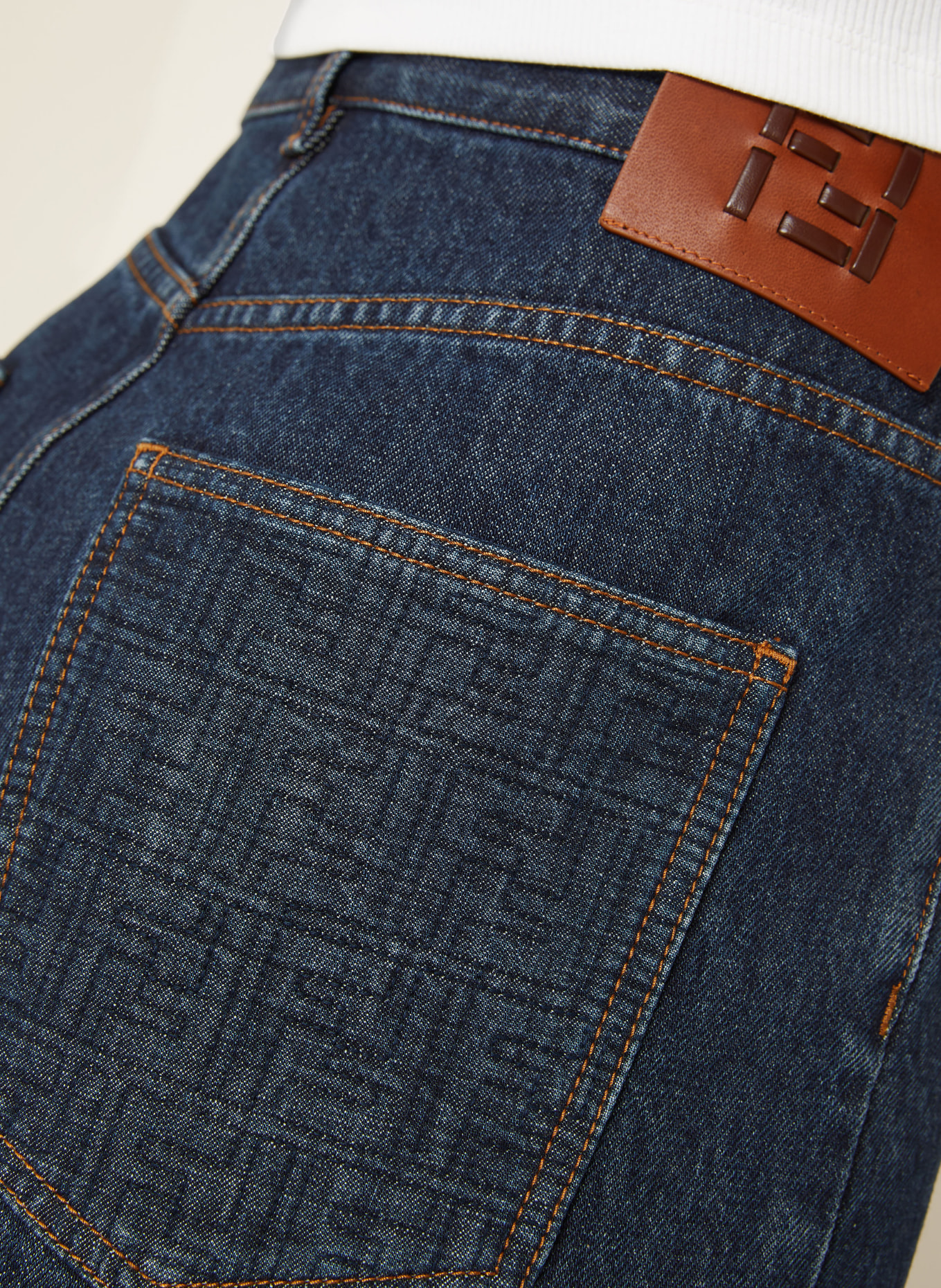 FENDI szorty jeansowe: GRANATOWY