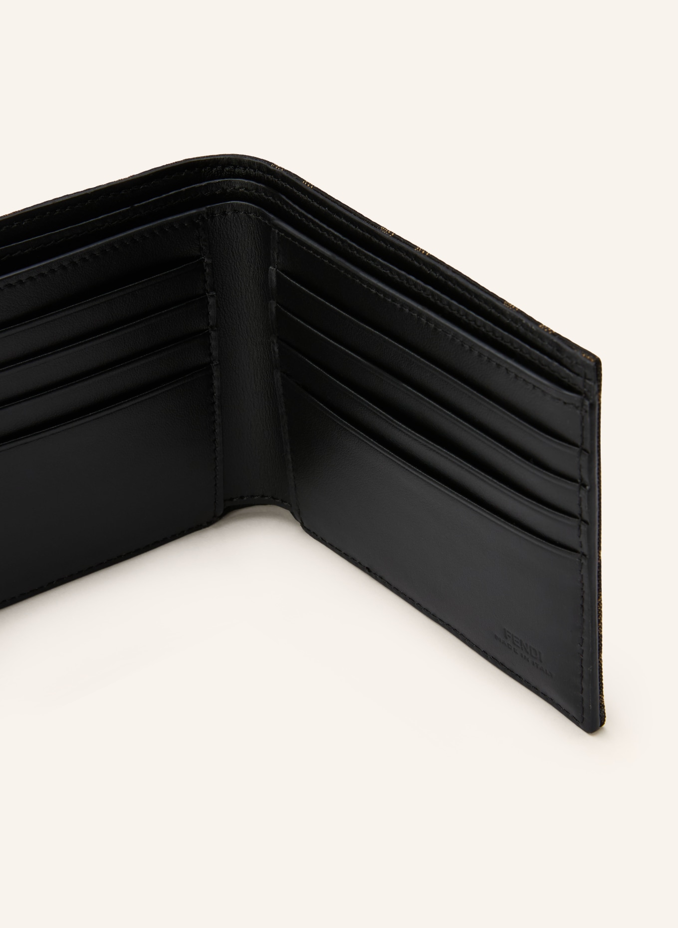 FENDI portfel: BRĄZOWY / CIEMNOBRĄZOWY