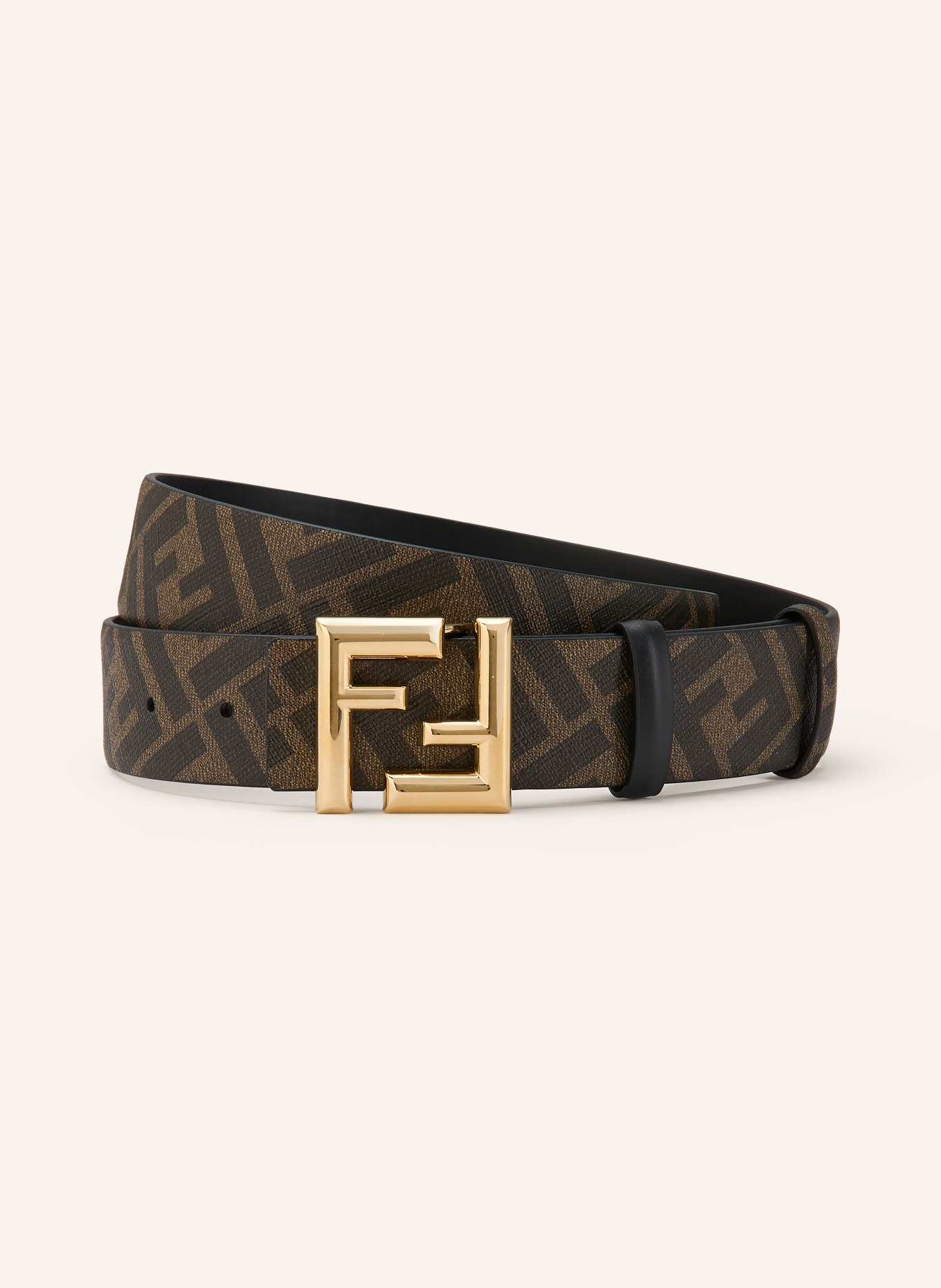 FENDI Reversible leather belt: BLACK / BROWN
