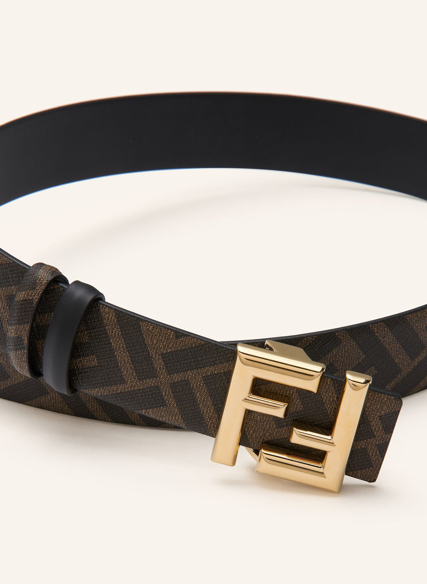 FENDI Reversible leather belt: BLACK / BROWN