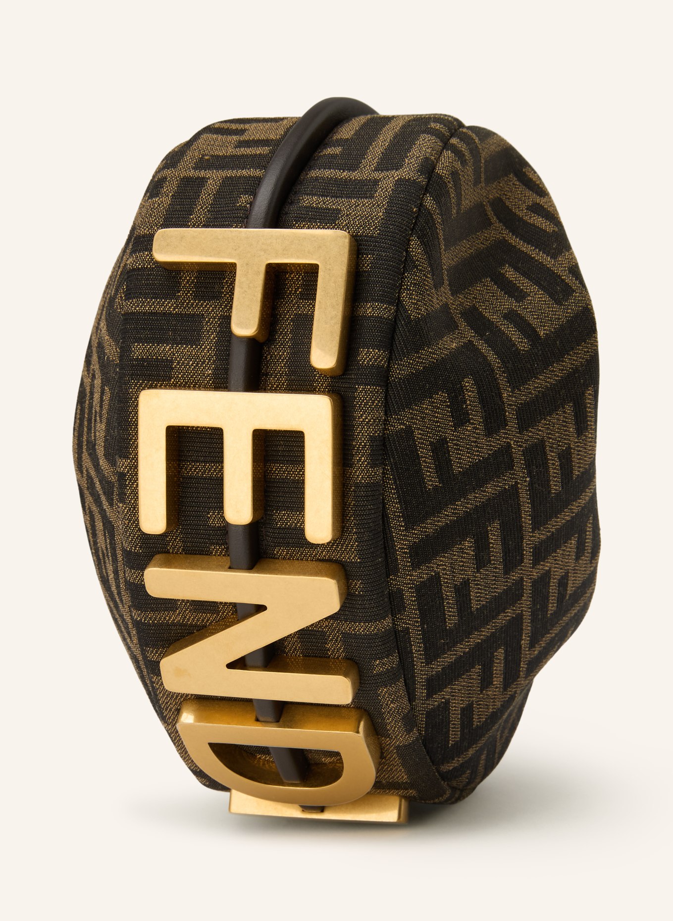 FENDI Umhängetasche FENDIGRAPH MINI: SCHWARZ / GOLD