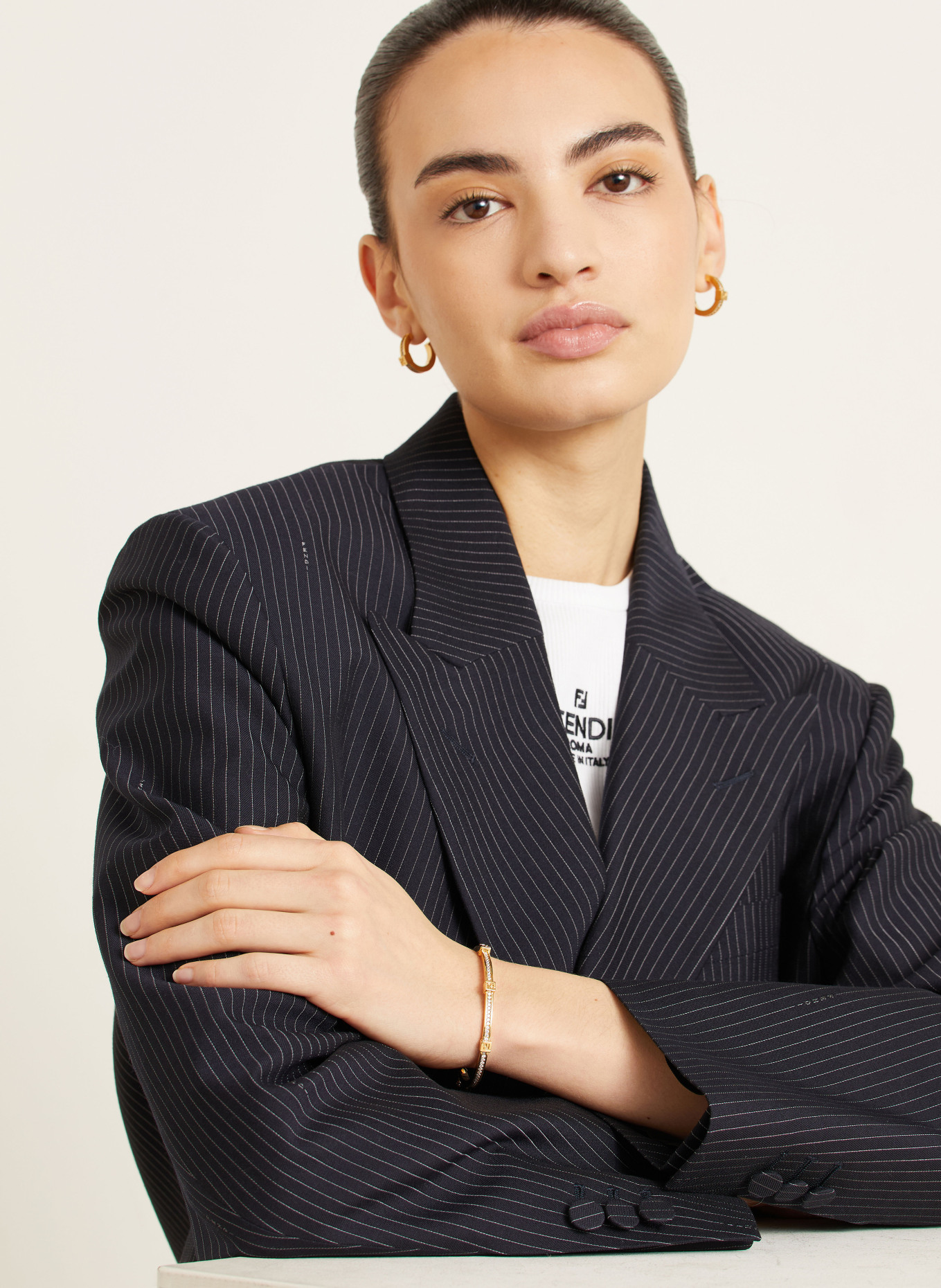 FENDI Armreif FOREVER FENDI: GOLD / WEISS