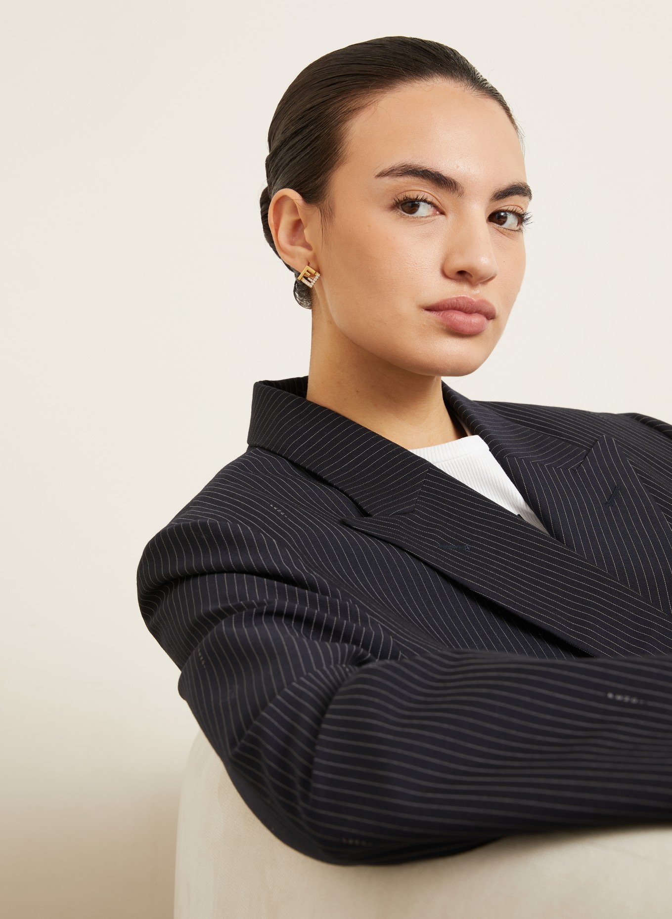 FENDI Oorstekers FOREVER FENDI: GOUD / WIT