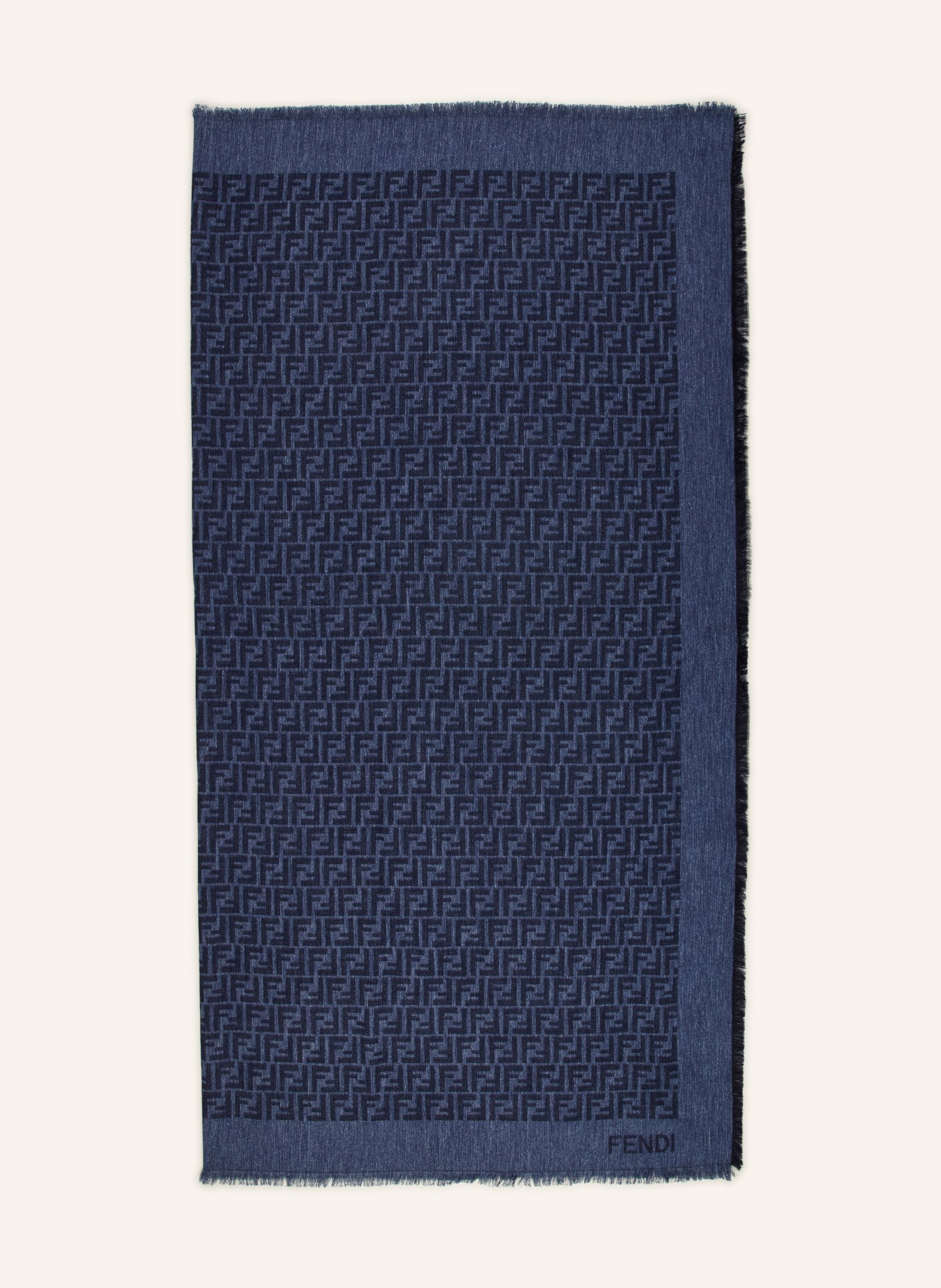 FENDI Szalik w stylu dżinsowym: GRANATOWY / NIEBIESKI