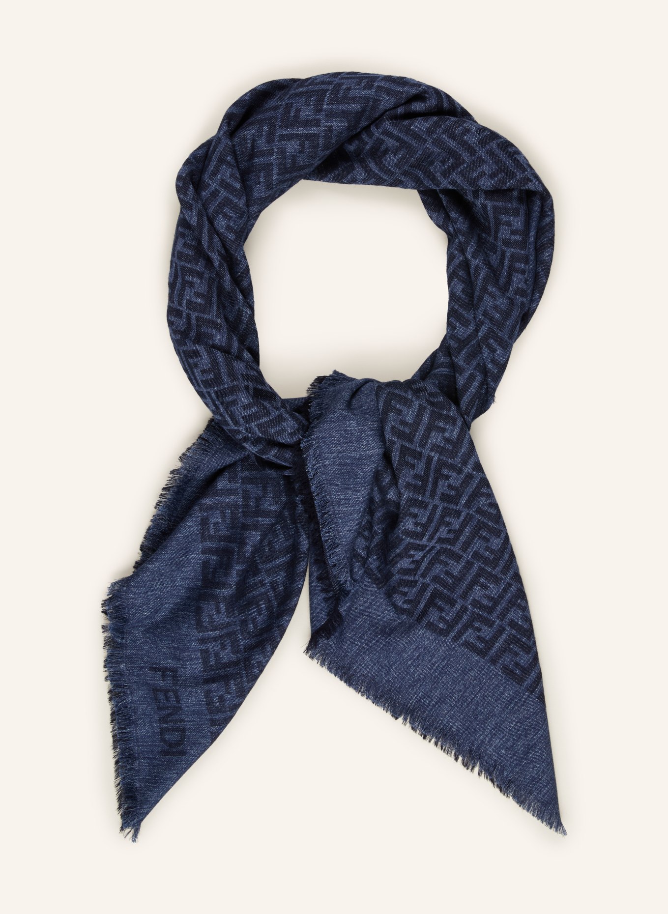 FENDI Szalik w stylu dżinsowym: GRANATOWY / NIEBIESKI