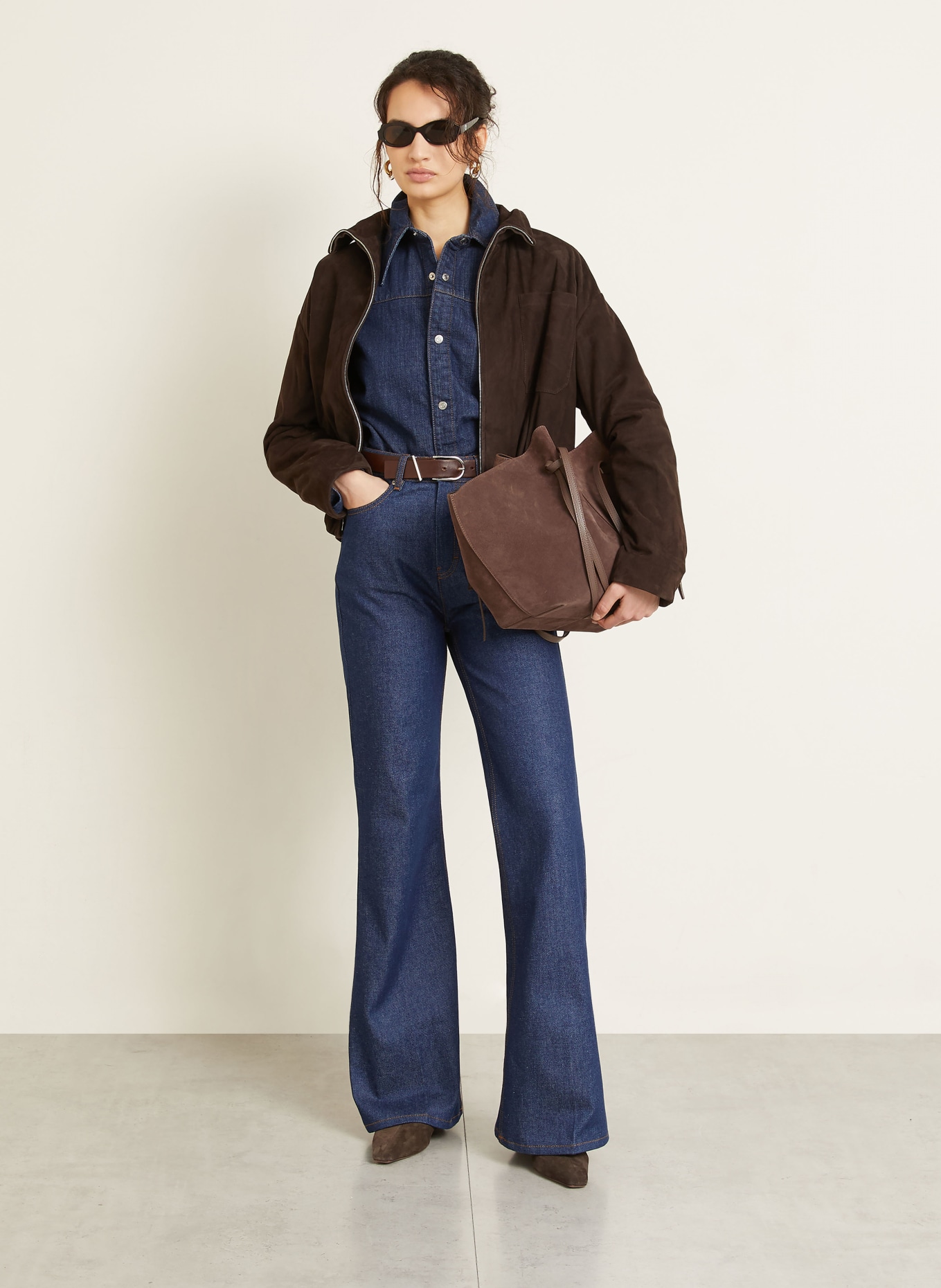 YUZEFI Shopper MOCHI LARGE: MARRON FONCÉ