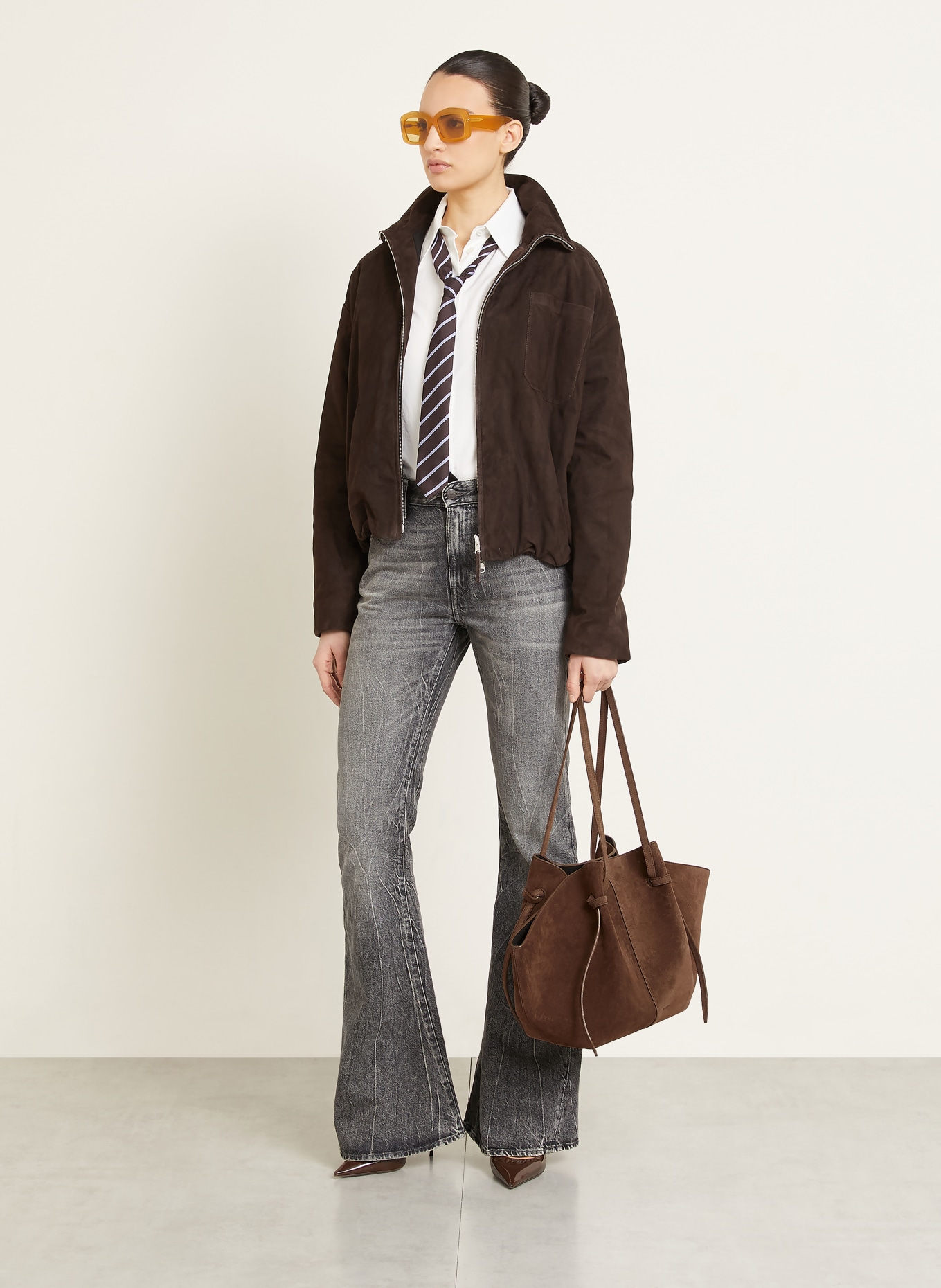 YUZEFI Shopper MOCHI: MARRON FONCÉ