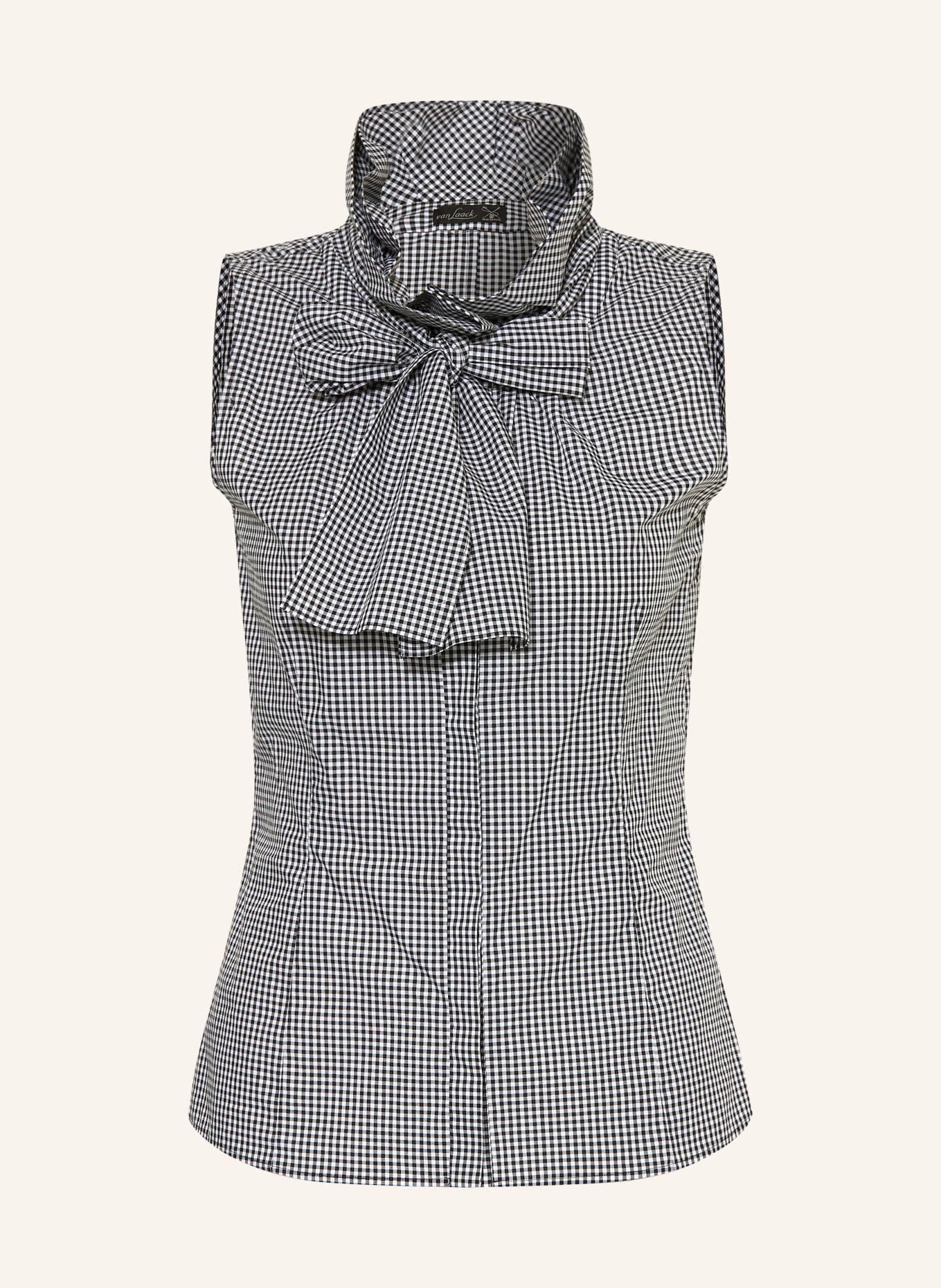 van Laack Blusentop VL-ADRIENN-XX mit Schluppe: SCHWARZ / WEISS