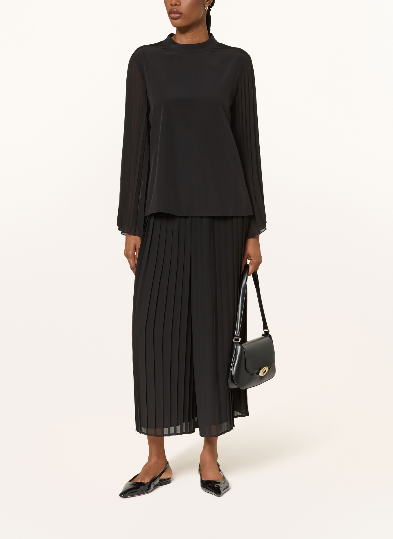 van Laack Blusenshirt VL-OZIAS-XX im Materialmix: SCHWARZ