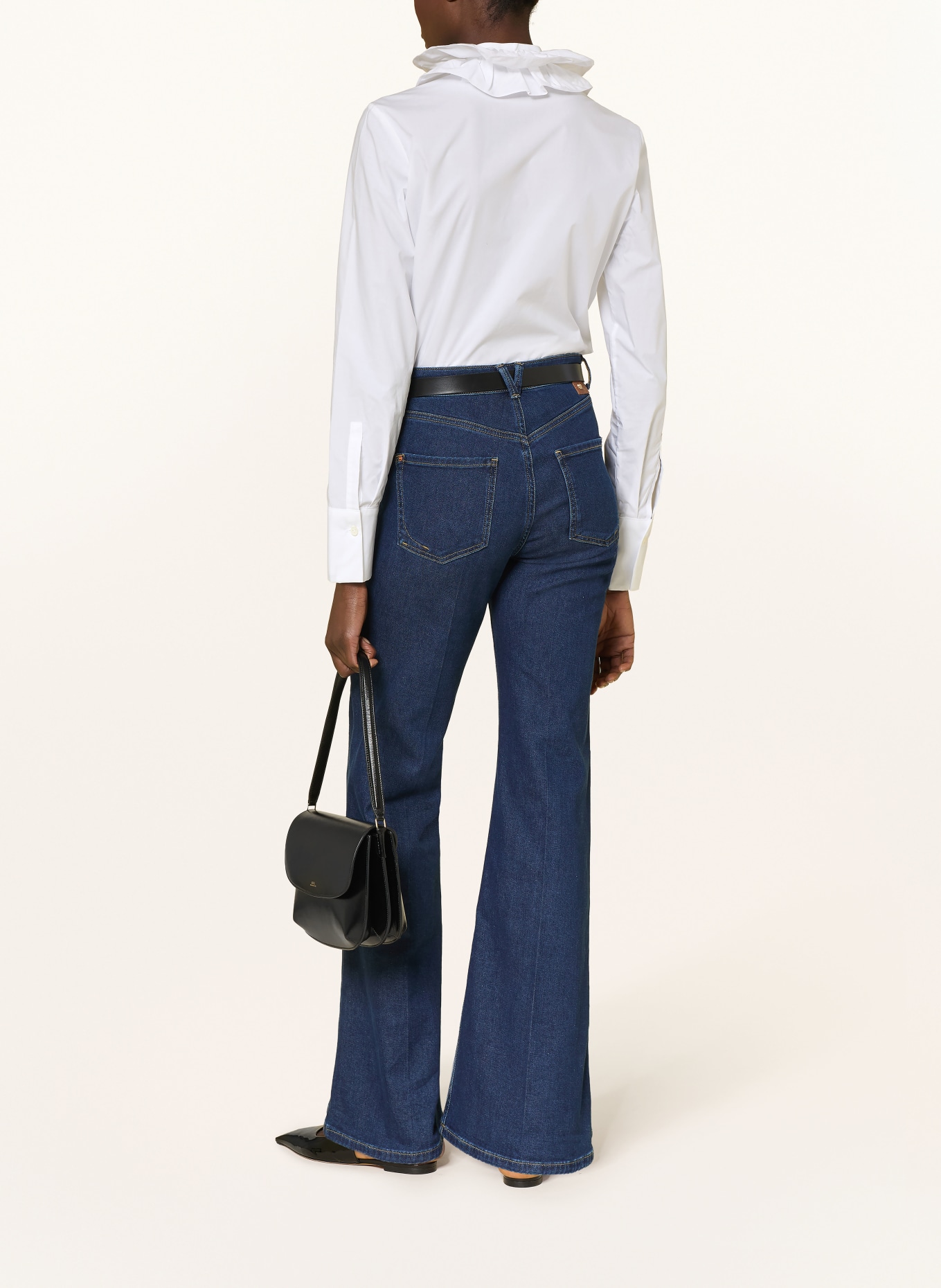 van Laack Bluse BATHIA mit abnehmbarem Kragen: WEISS