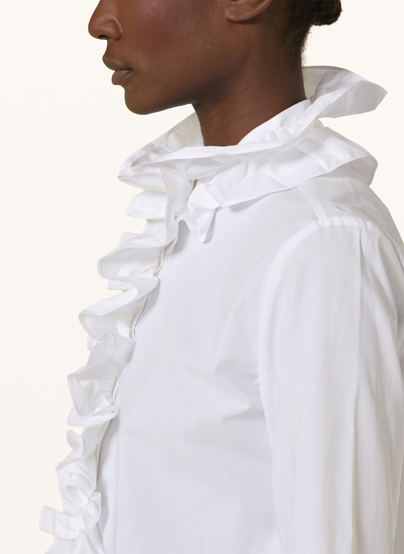 van Laack Bluse BATHIA mit abnehmbarem Kragen: WEISS