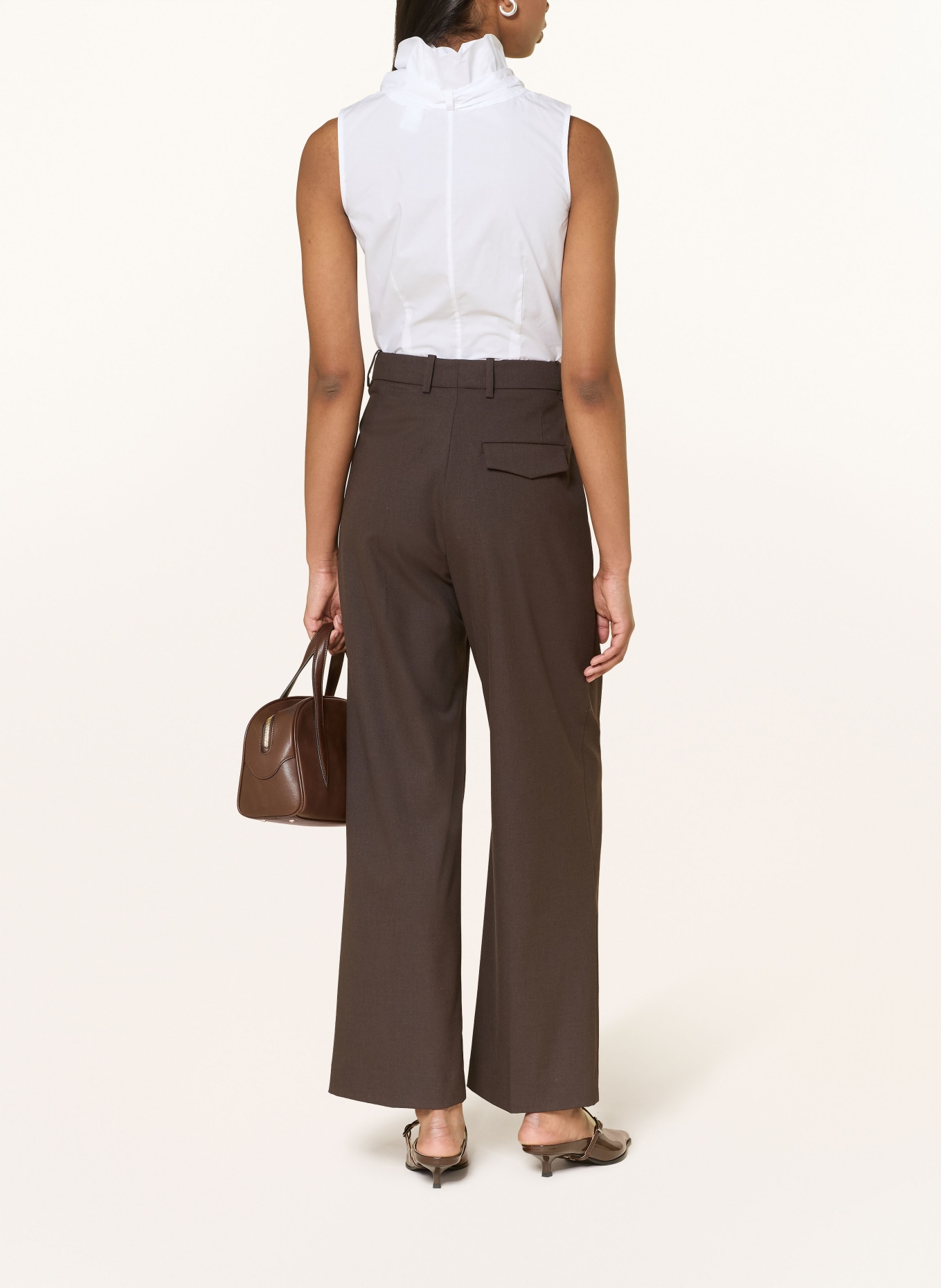 van Laack Bluzka VL-ADRIENN-XX z odpinanym kołnierzykiem: BIAŁY