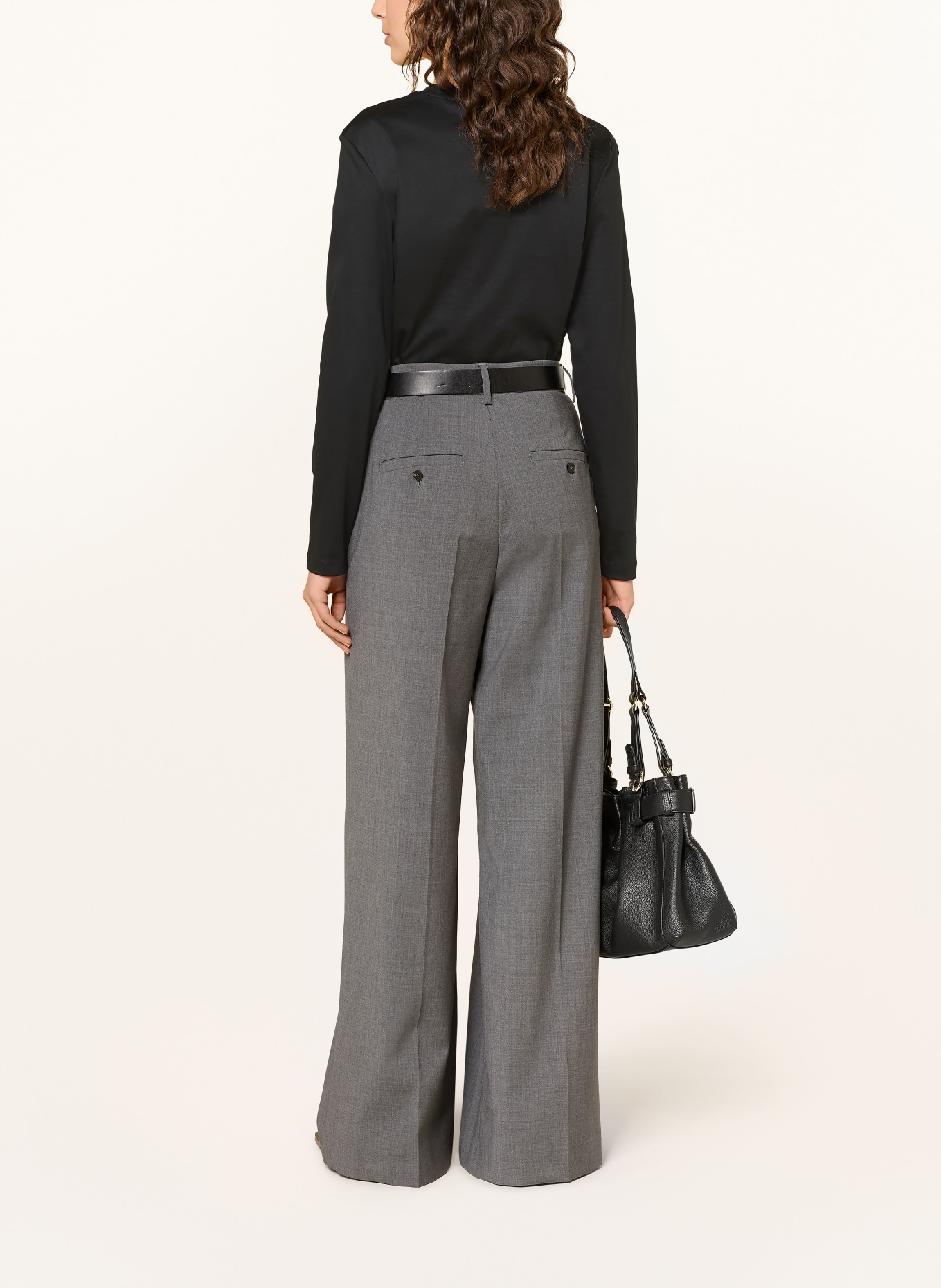 van Laack Longsleeve VL-MELLA-PB1 mit Schmucksteinen: SCHWARZ