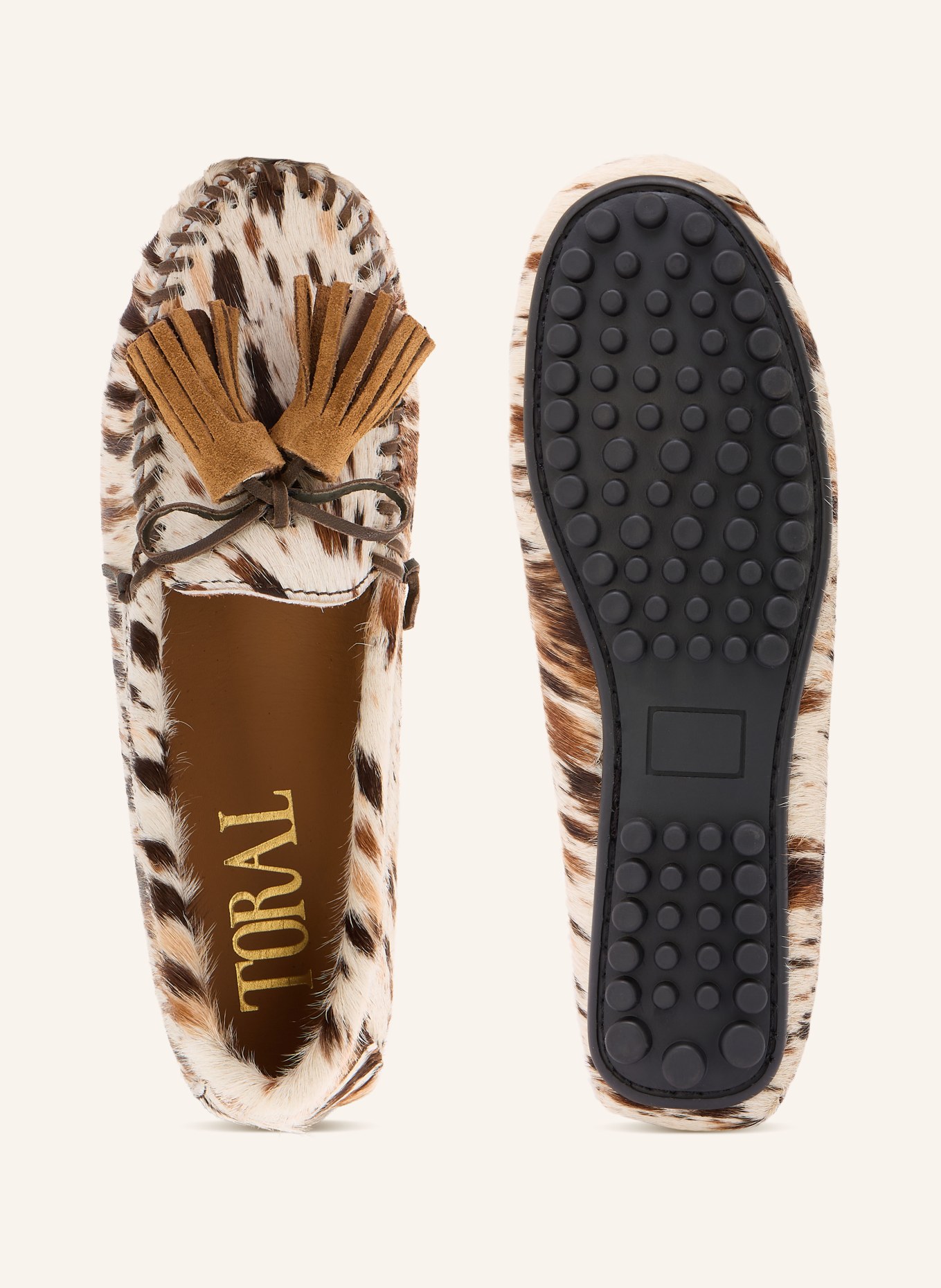 Toral Mokassins SHIBU: BRAUN / ECRU