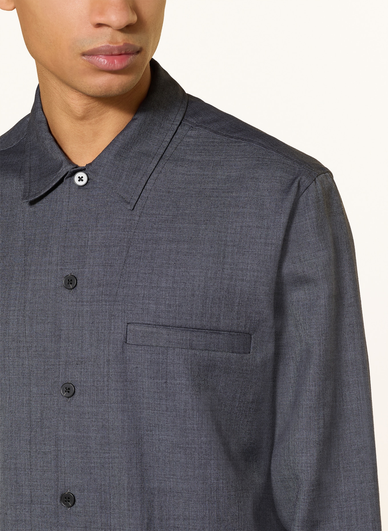 SAMSØE SAMSØE SADAMON overshirt: DARK GRAY