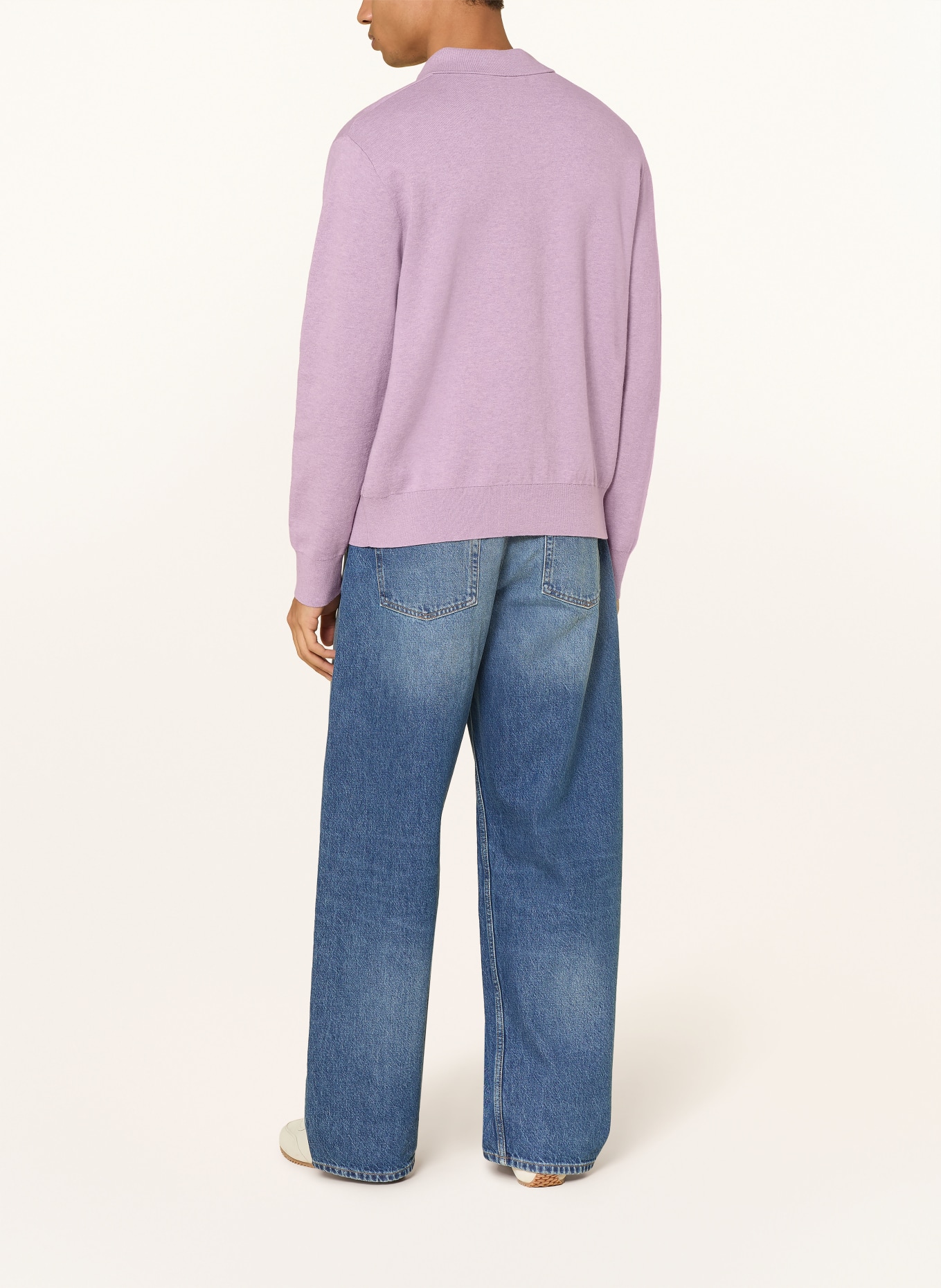 SAMSØE  SAMSØE SANINO knit polo shirt: LIGHT PURPLE