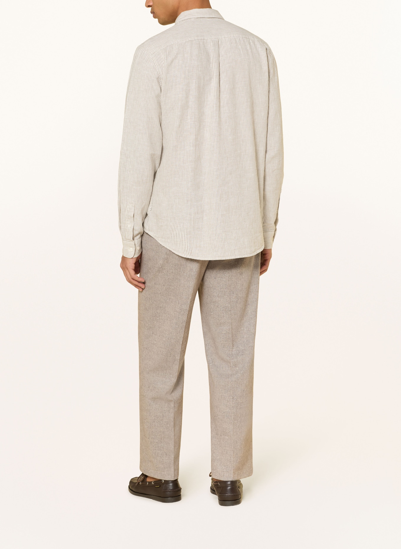 SAMSØE  SAMSØE Hemd SALIAM Comfort Fit mit Leinen: BEIGE / ECRU