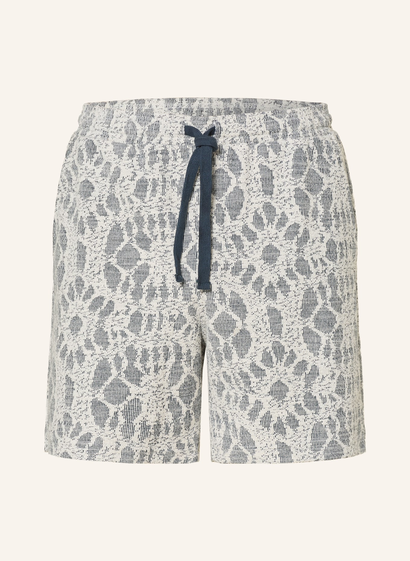 SAMSØE  SAMSØE Jersey shorts SAJABARI: ECRU / DARK BLUE
