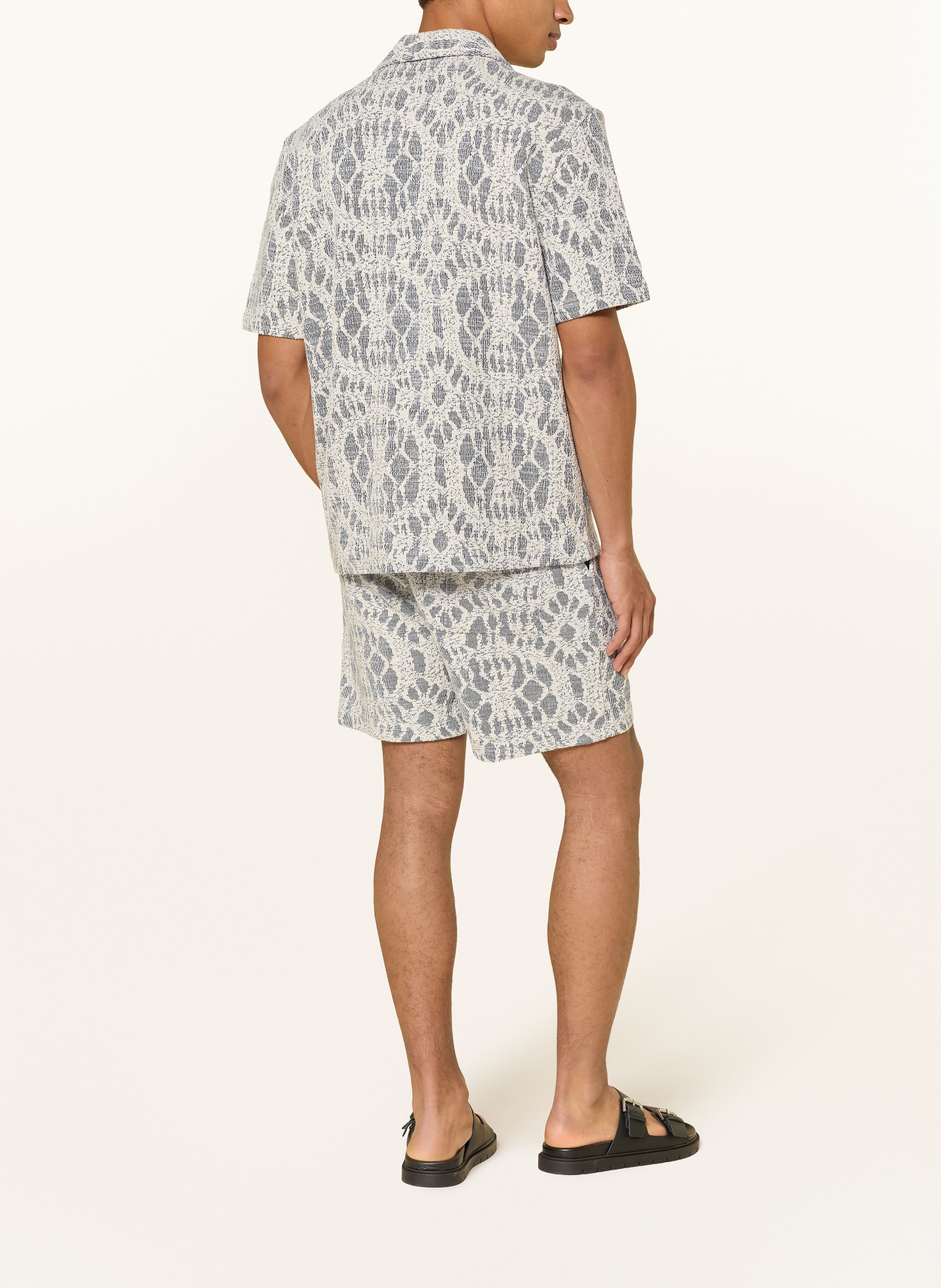 SAMSØE  SAMSØE Jersey shorts SAJABARI: ECRU / DARK BLUE