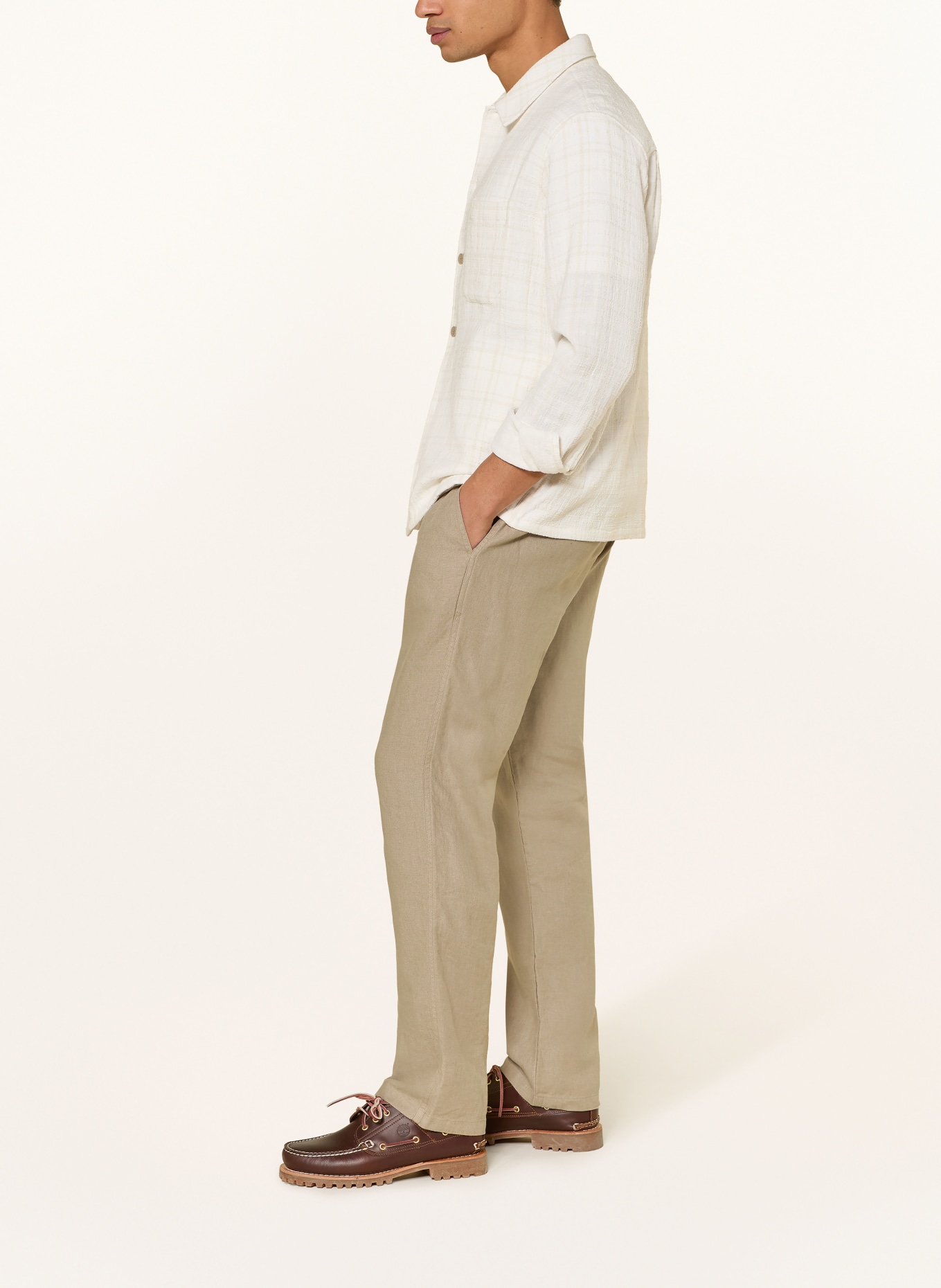 SAMSØE  SAMSØE SAJABARI Regular Fit Linen Pants: BEIGE