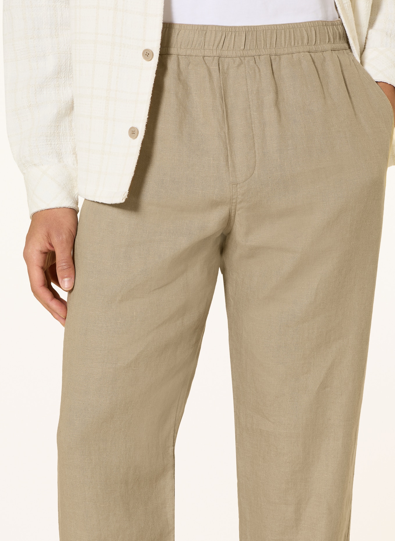SAMSØE  SAMSØE SAJABARI Regular Fit Linen Pants: BEIGE