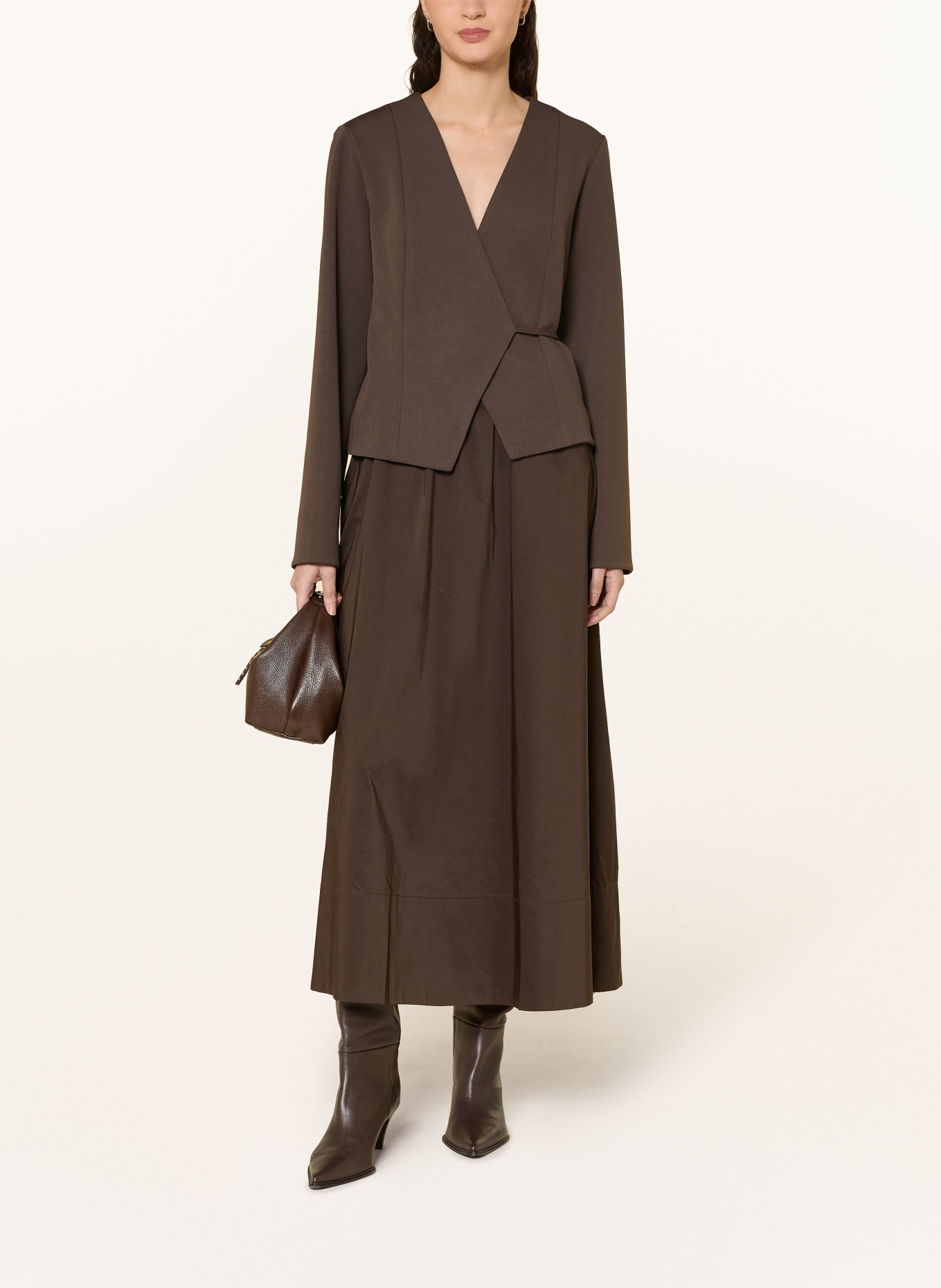 NEO NOIR Zavinovací halenka SIMMI: TMAVĚ HNĚDÁ