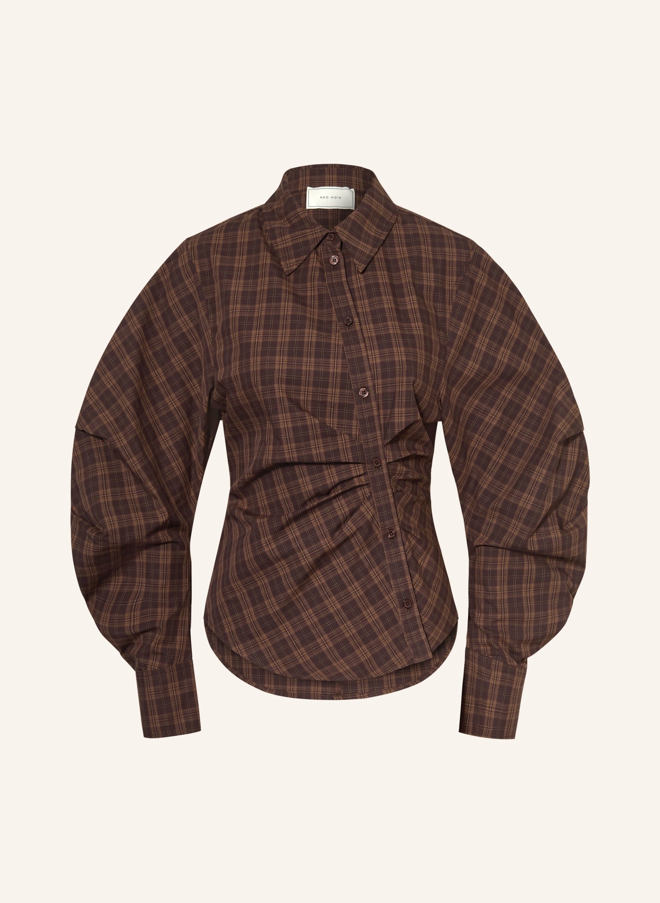 NEO NOIR Hemdbluse NEOELLA: DUNKELBRAUN