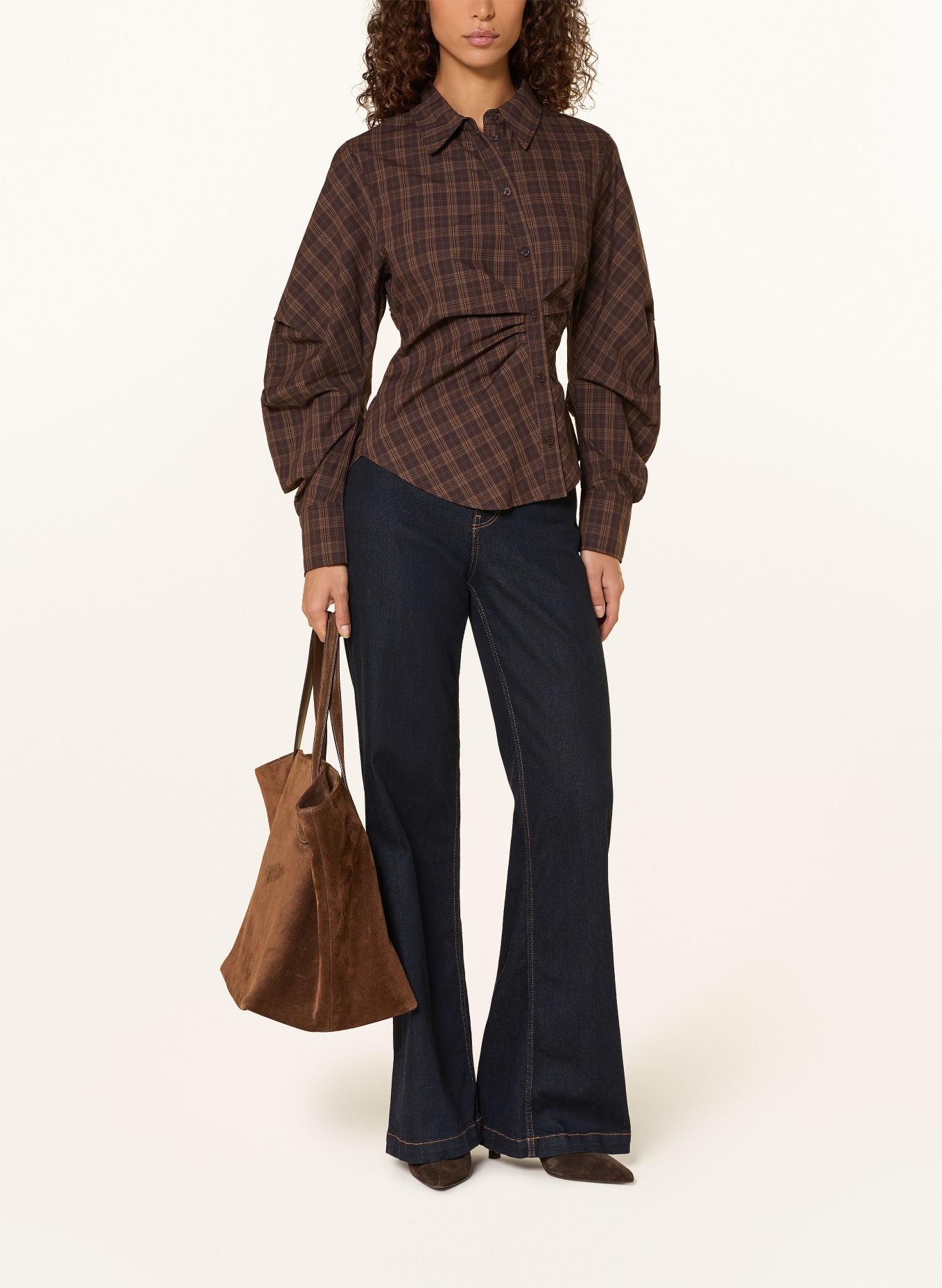 NEO NOIR Hemdbluse NEOELLA: DUNKELBRAUN