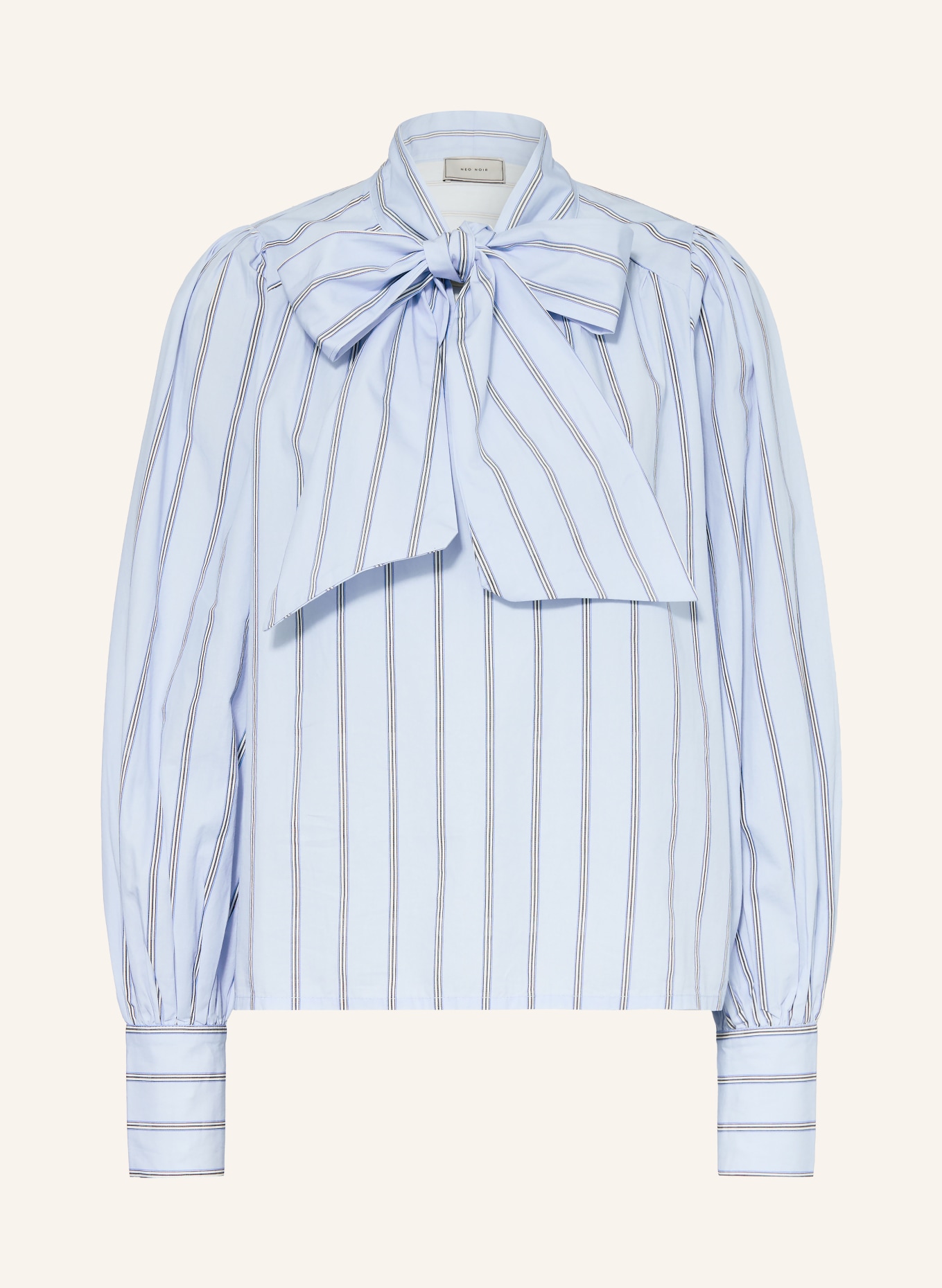 NEO NOIR Schluppenbluse JAZ: HELLBLAU / WEISS / SCHWARZ