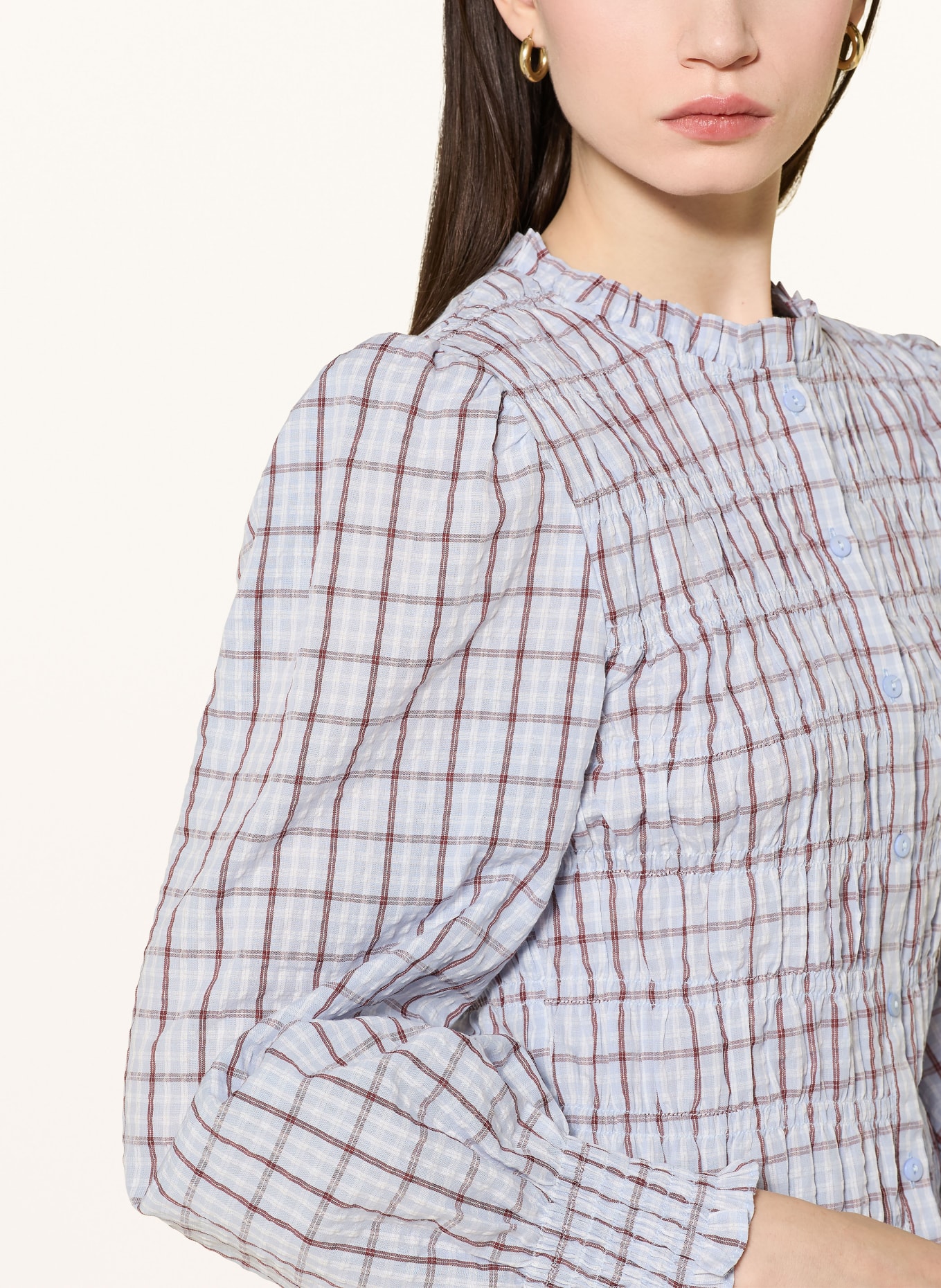 NEO NOIR Bluzka MOCCA: SZARONIEBIESKI / BRĄZOWY